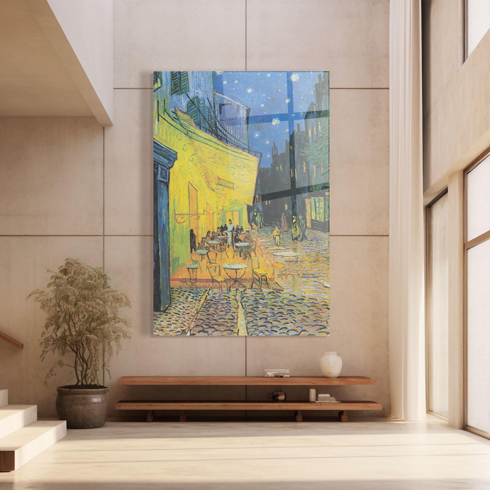 Üvegkép Cafe Terrace At Night mockup 8