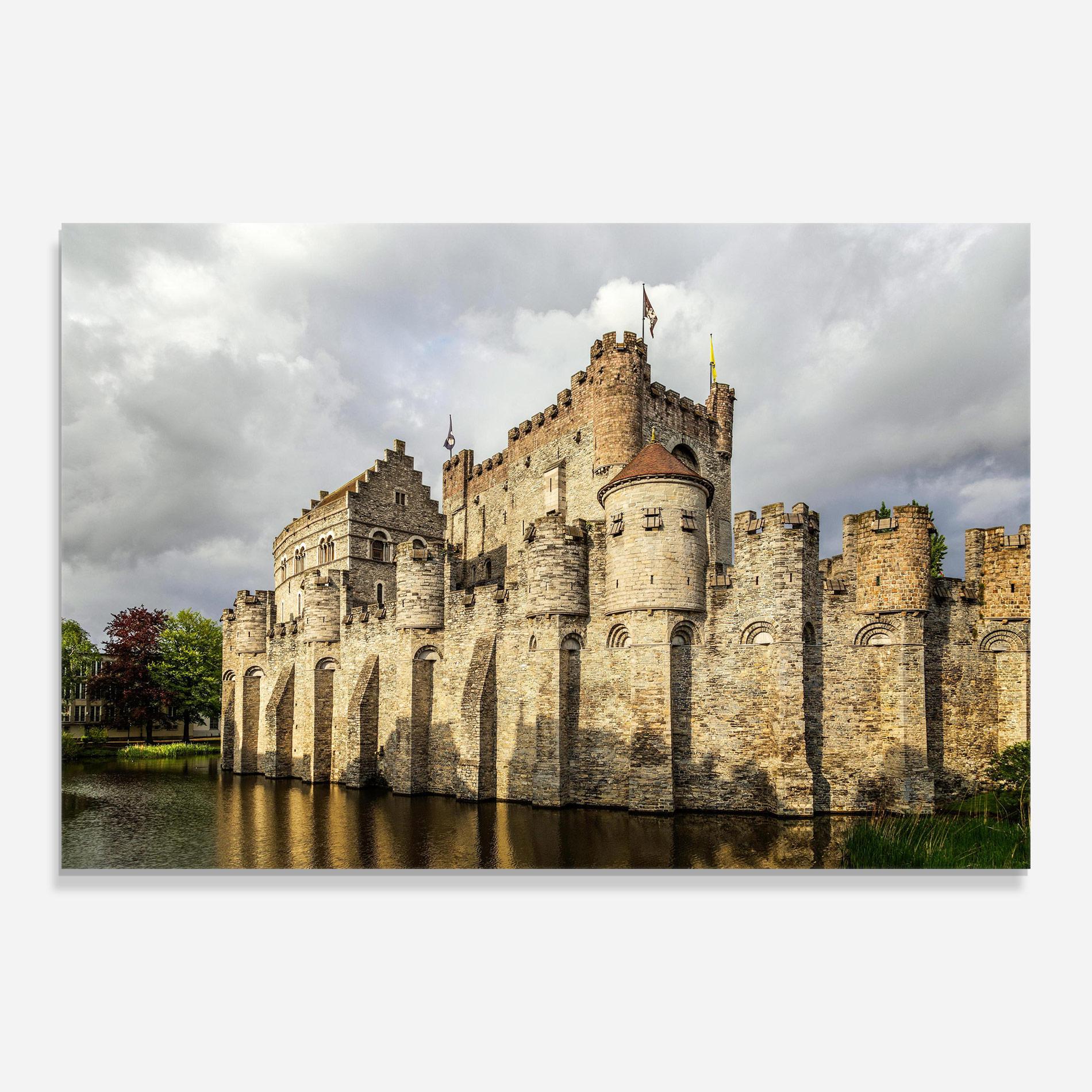 Üvegkép Medieval Castle Belgium mockup 0
