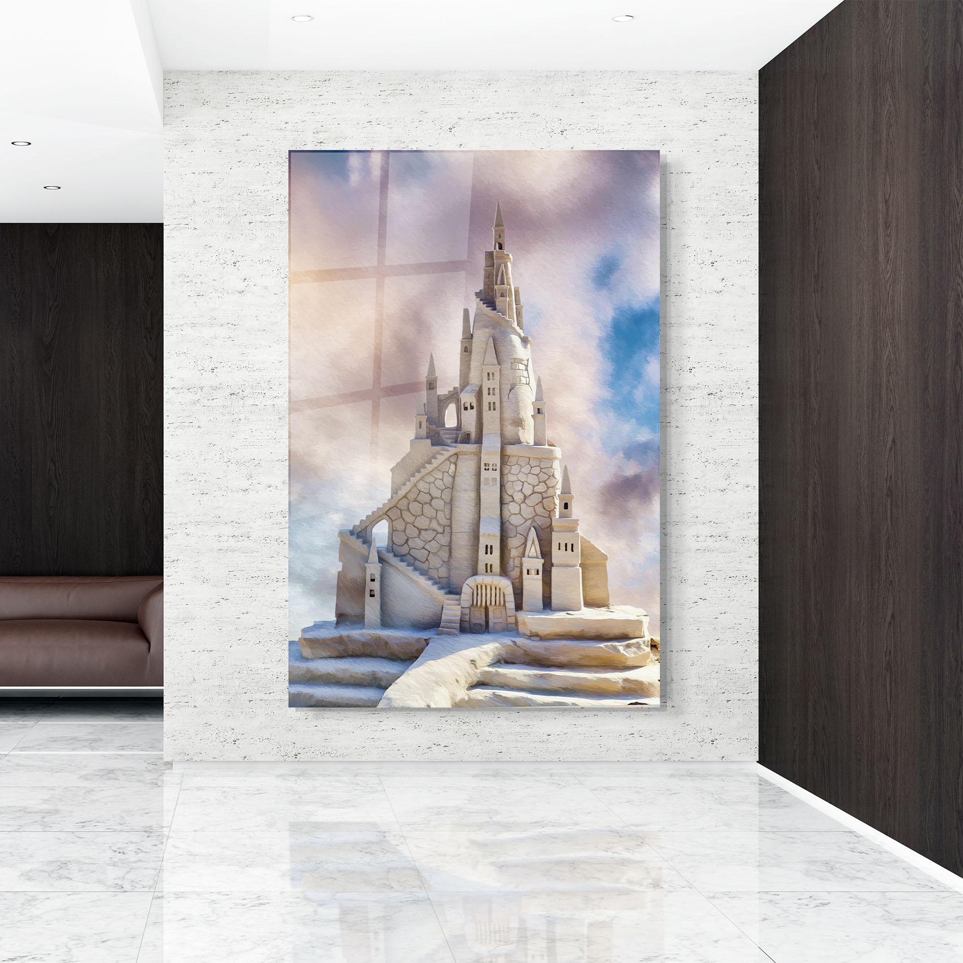 Üvegkép Cream Castle mockup 9