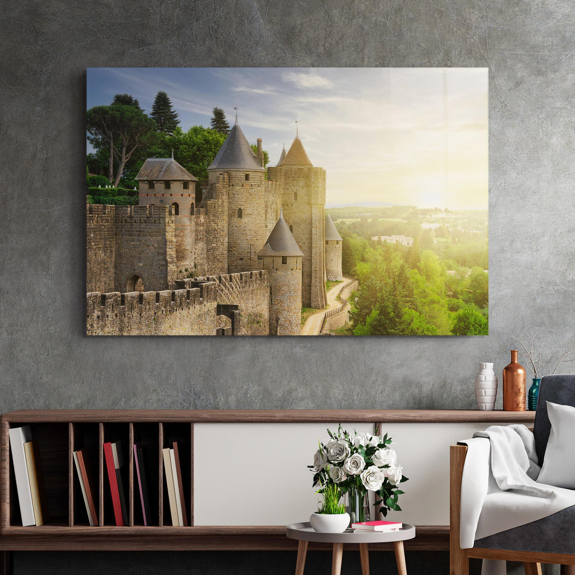 Üvegkép Carcassonne France mockup 2