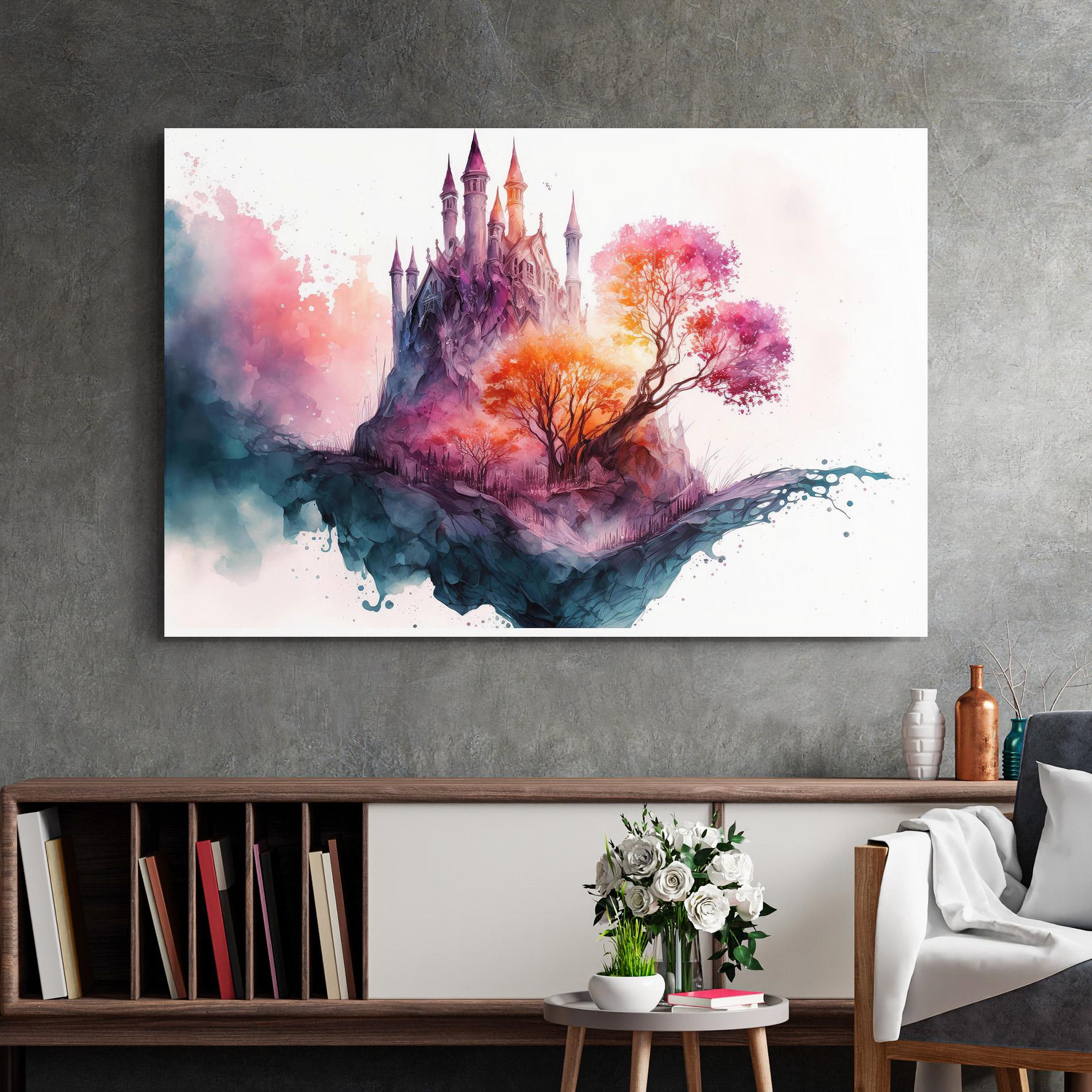 Üvegkép Colorful Castle mockup 2