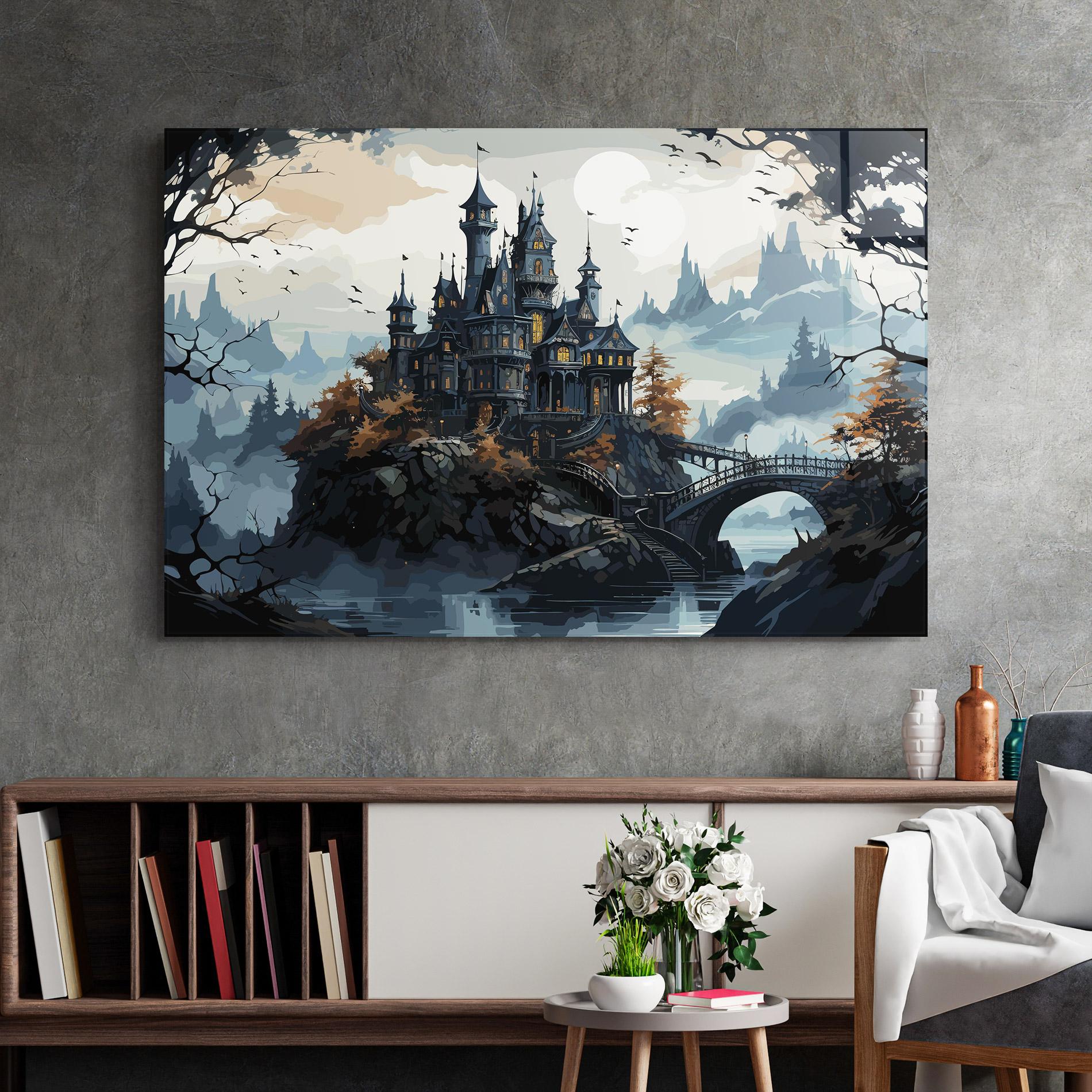 Üvegkép Grey Big Castle mockup 2
