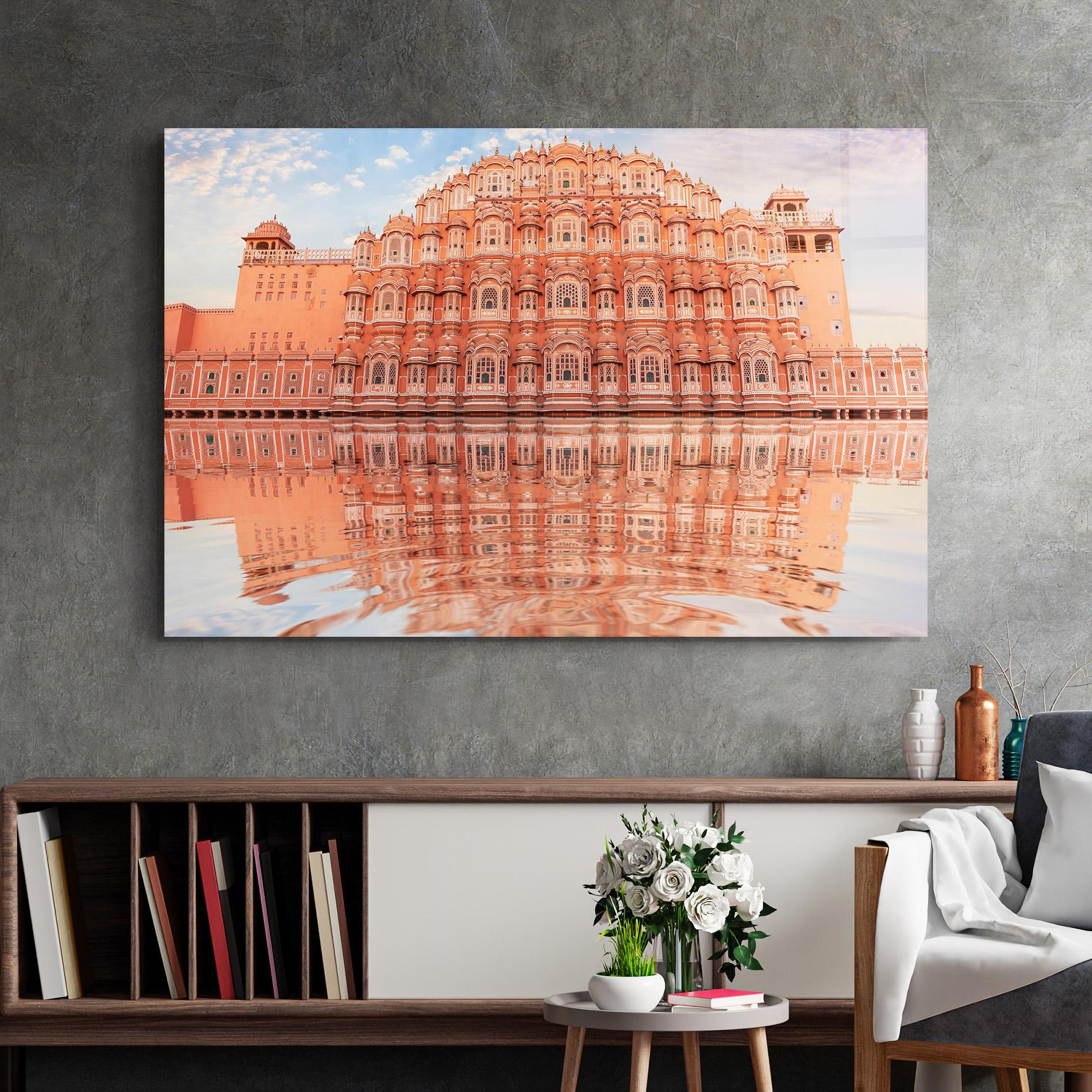 Üvegkép Hawa Mahal India mockup 2