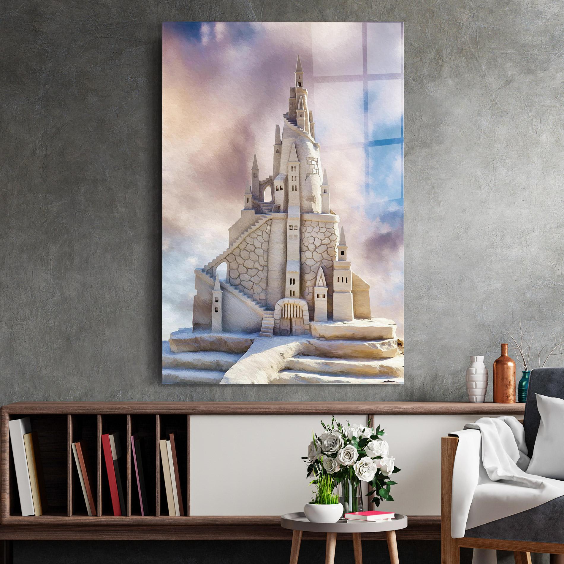 Üvegkép Cream Castle mockup 2