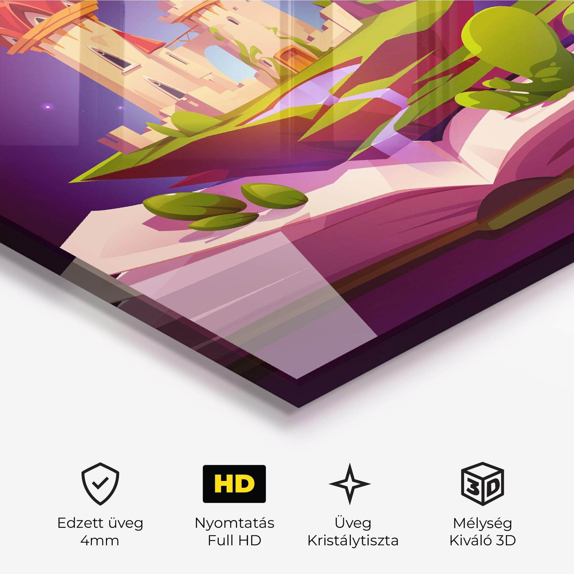 Üvegkép Book Castle mockup 3