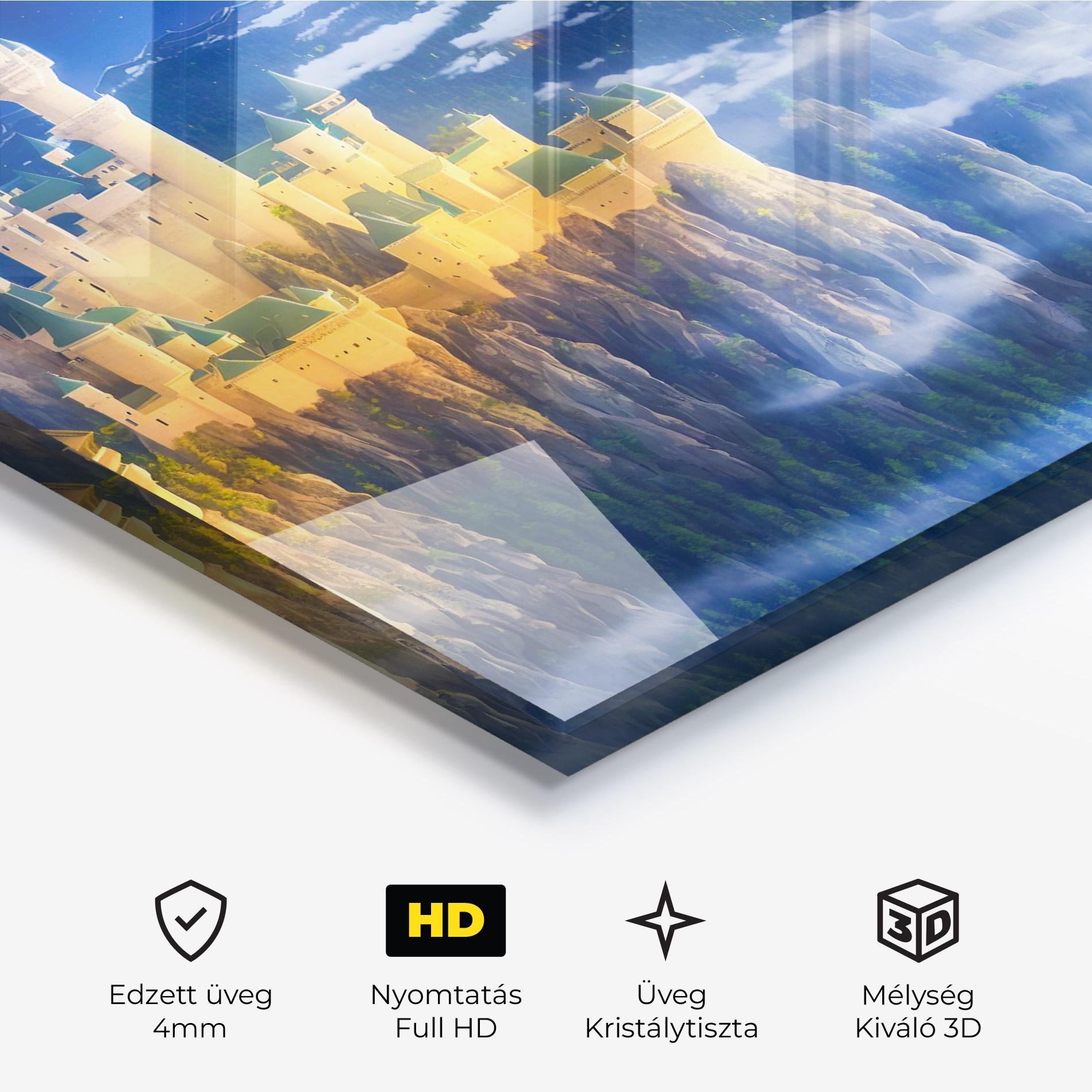 Üvegkép Fairytale Castle mockup 3