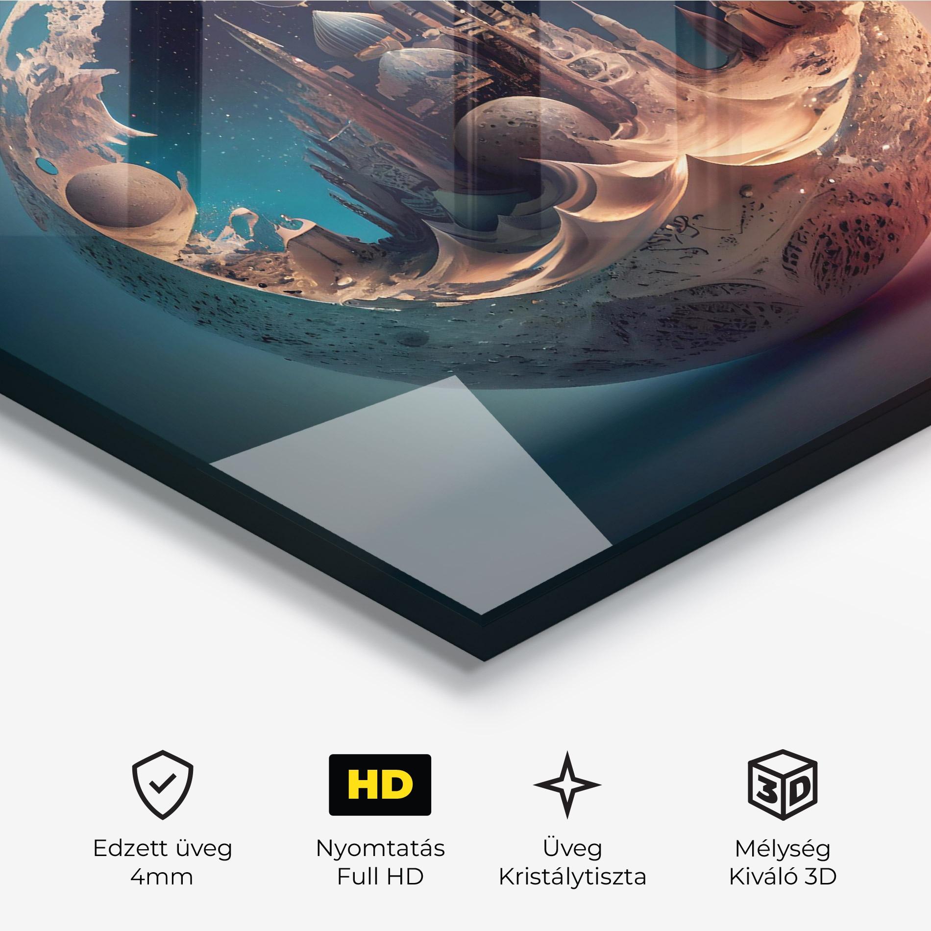 Üvegkép Fantasy Planet Castle mockup 3