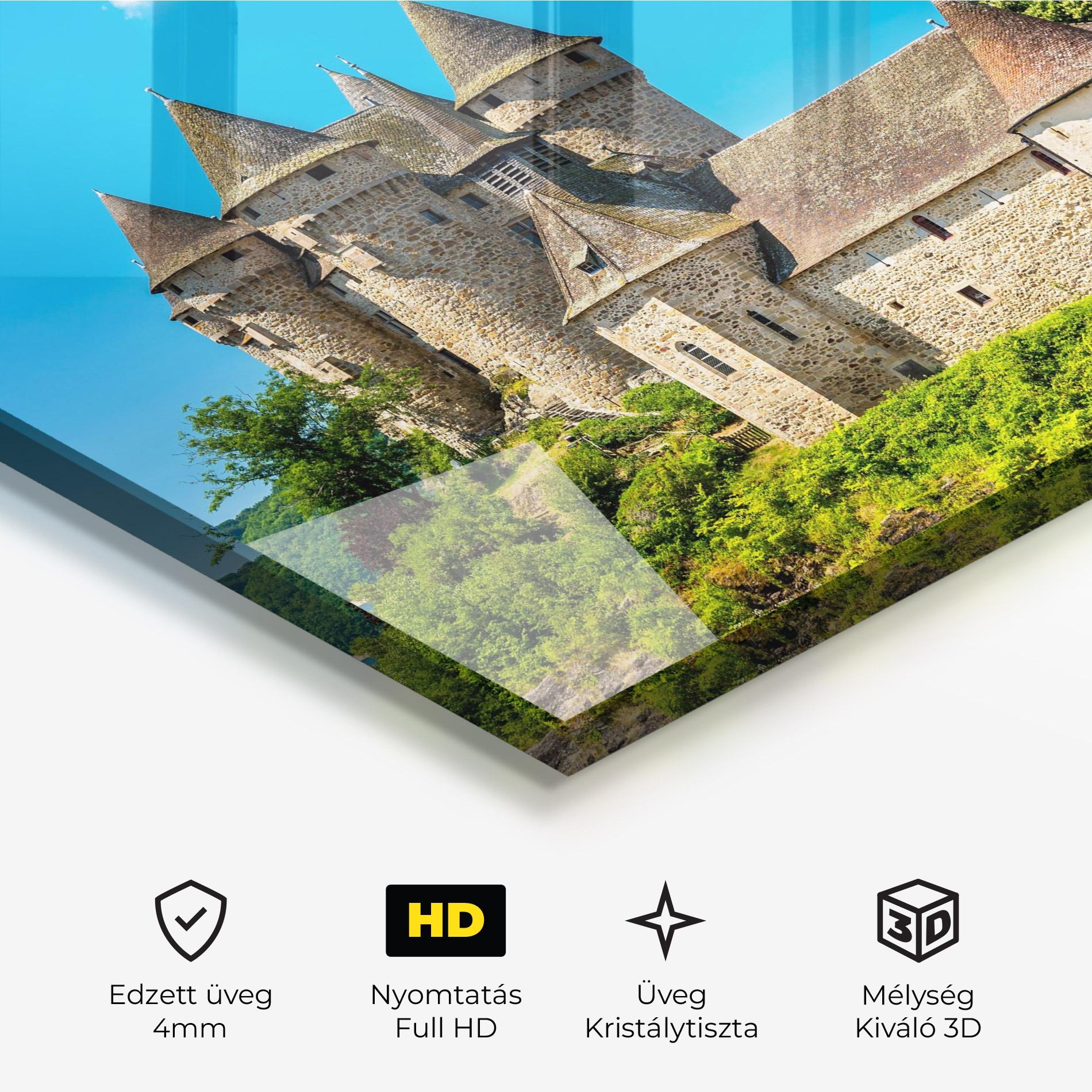 Üvegkép Medieval Castle France mockup 3