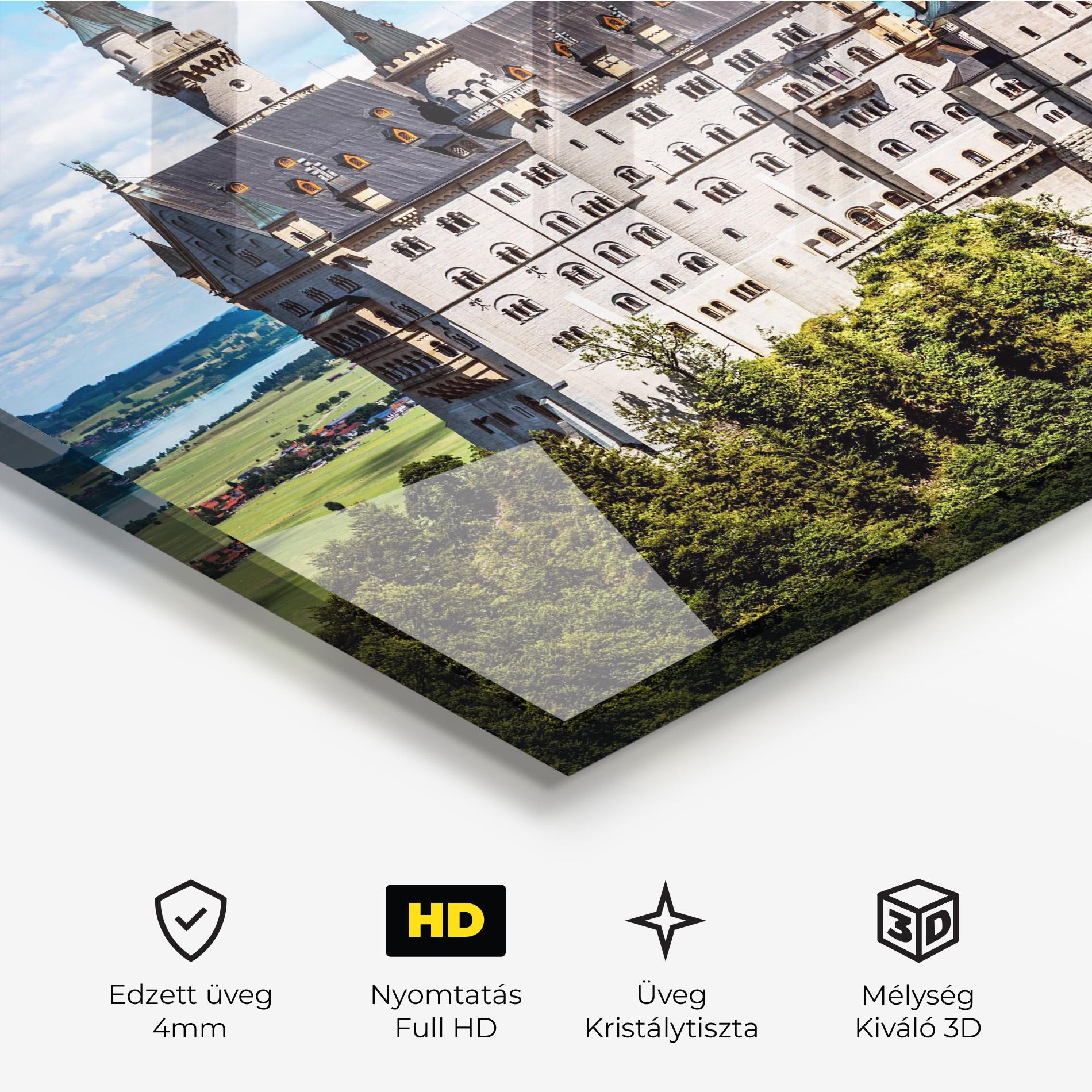 Üvegkép Neuschwanstein Germany mockup 3