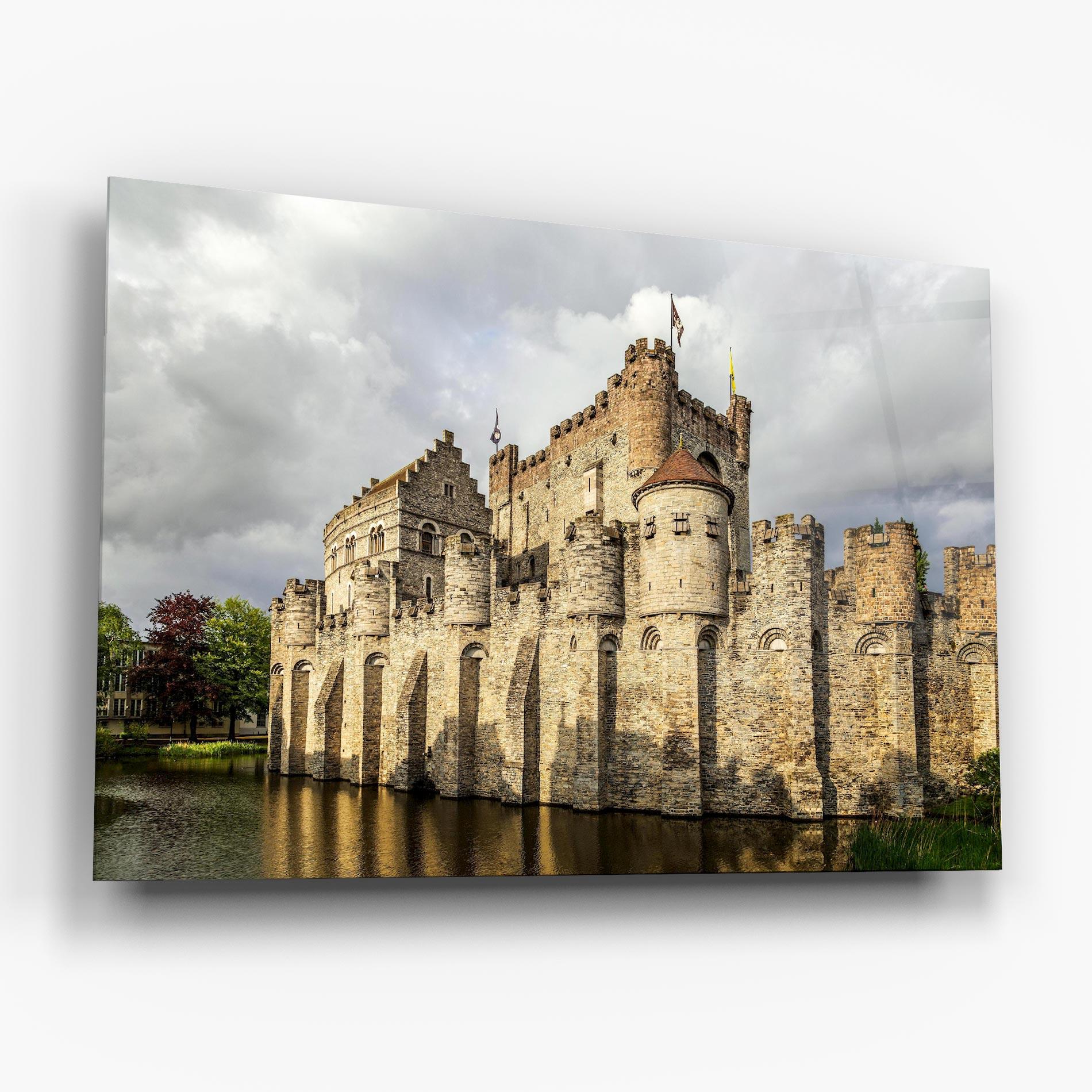 Üvegkép Medieval Castle Belgium mockup 6