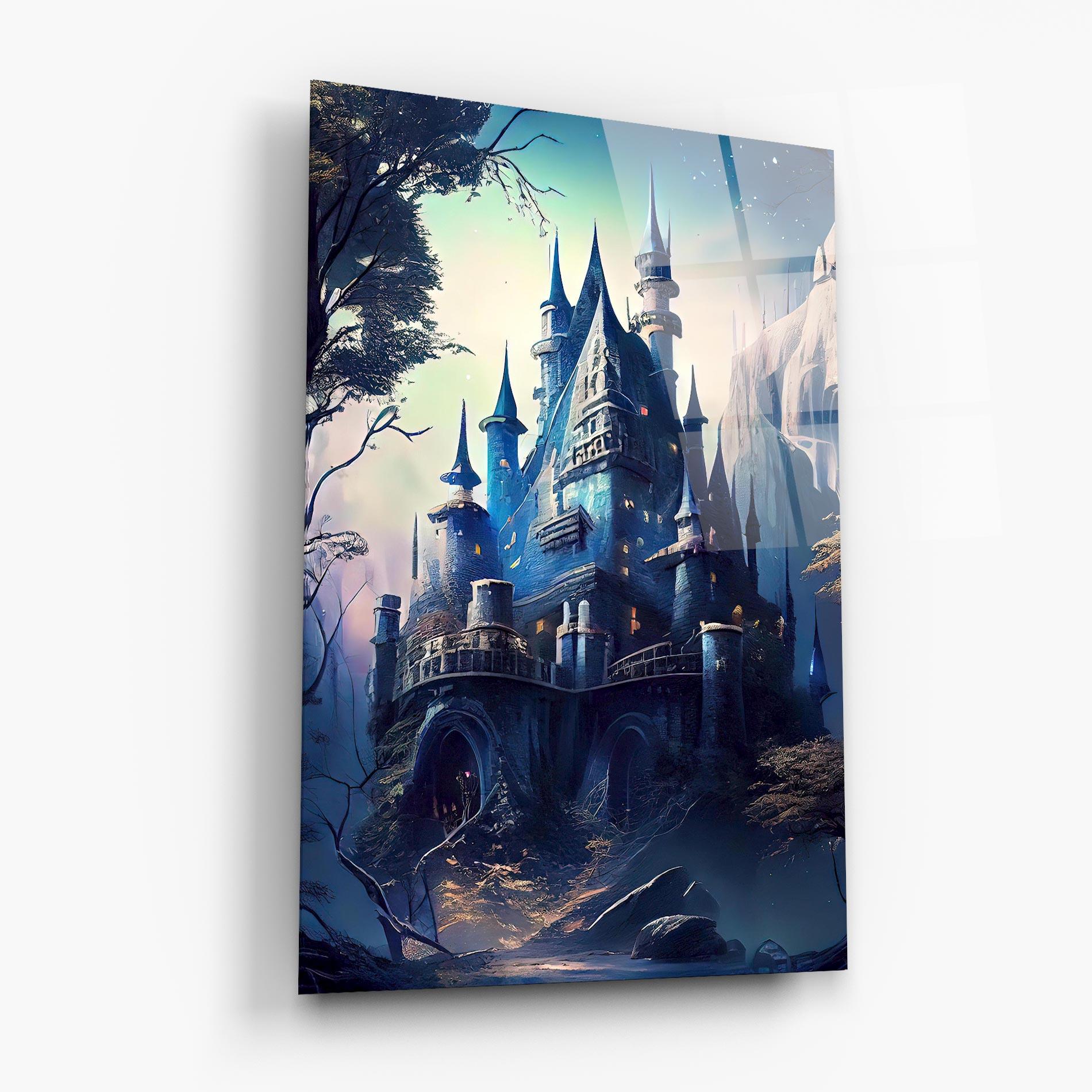 Üvegkép Blue Art Castle mockup 6
