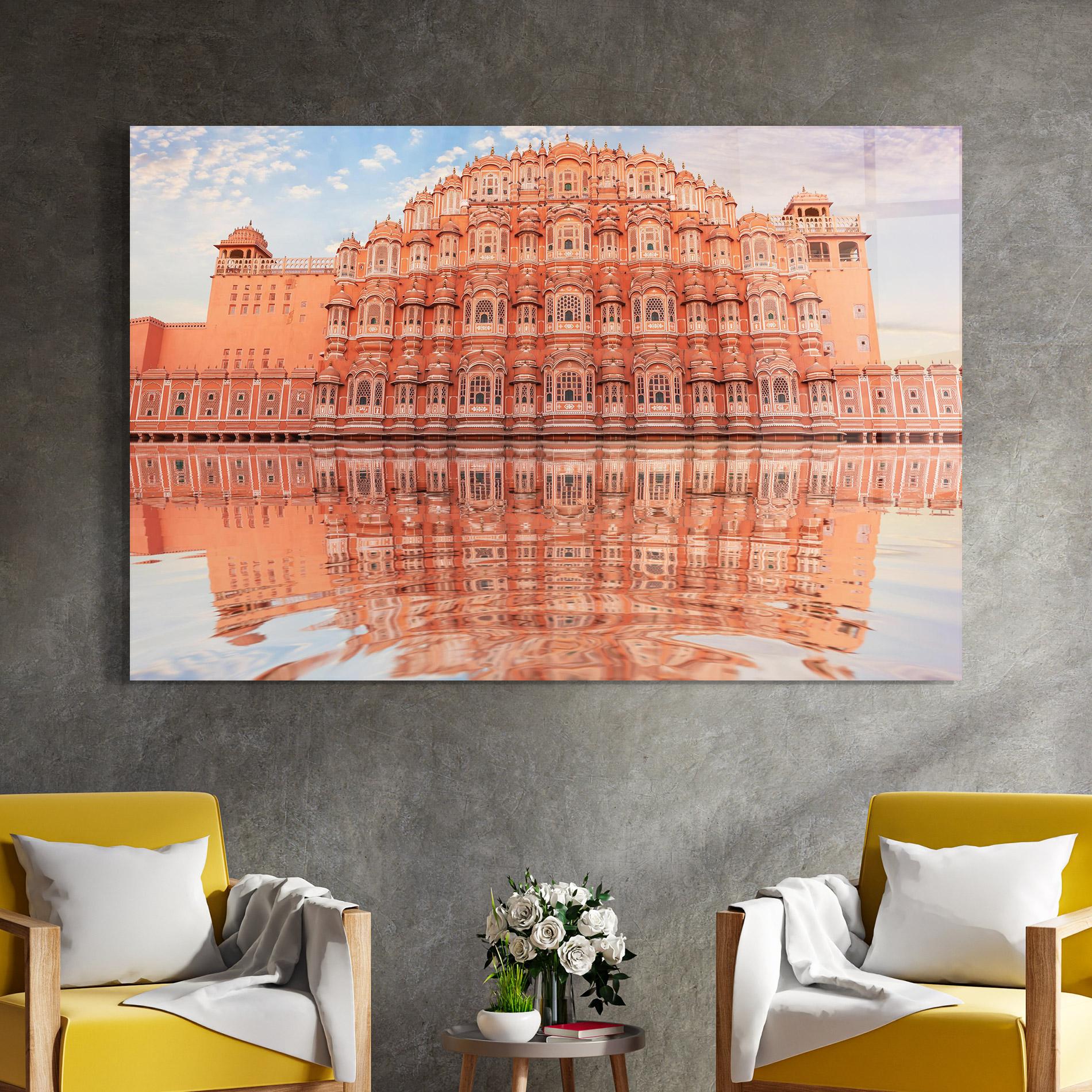 Üvegkép Hawa Mahal India mockup 4