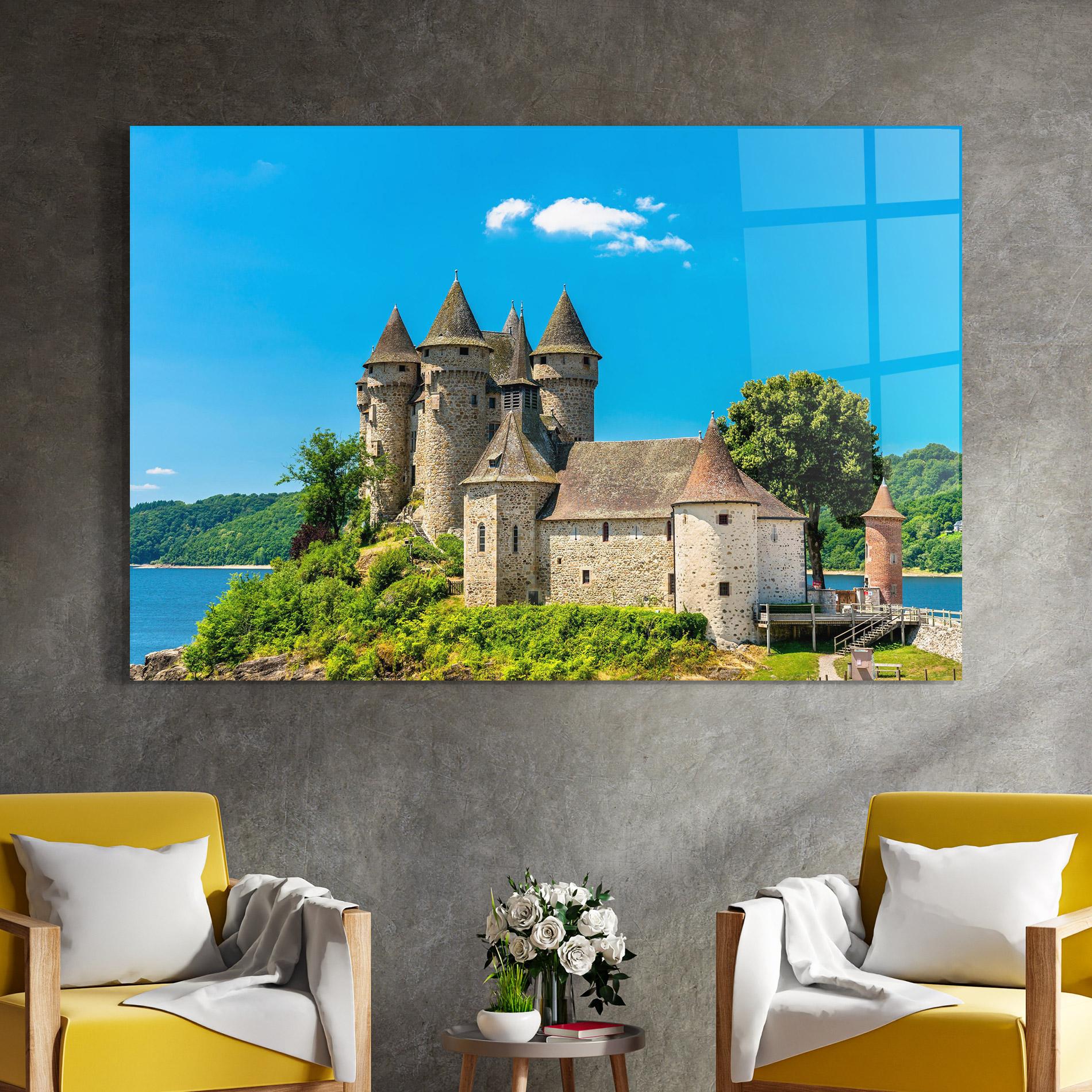 Üvegkép Medieval Castle France mockup 4