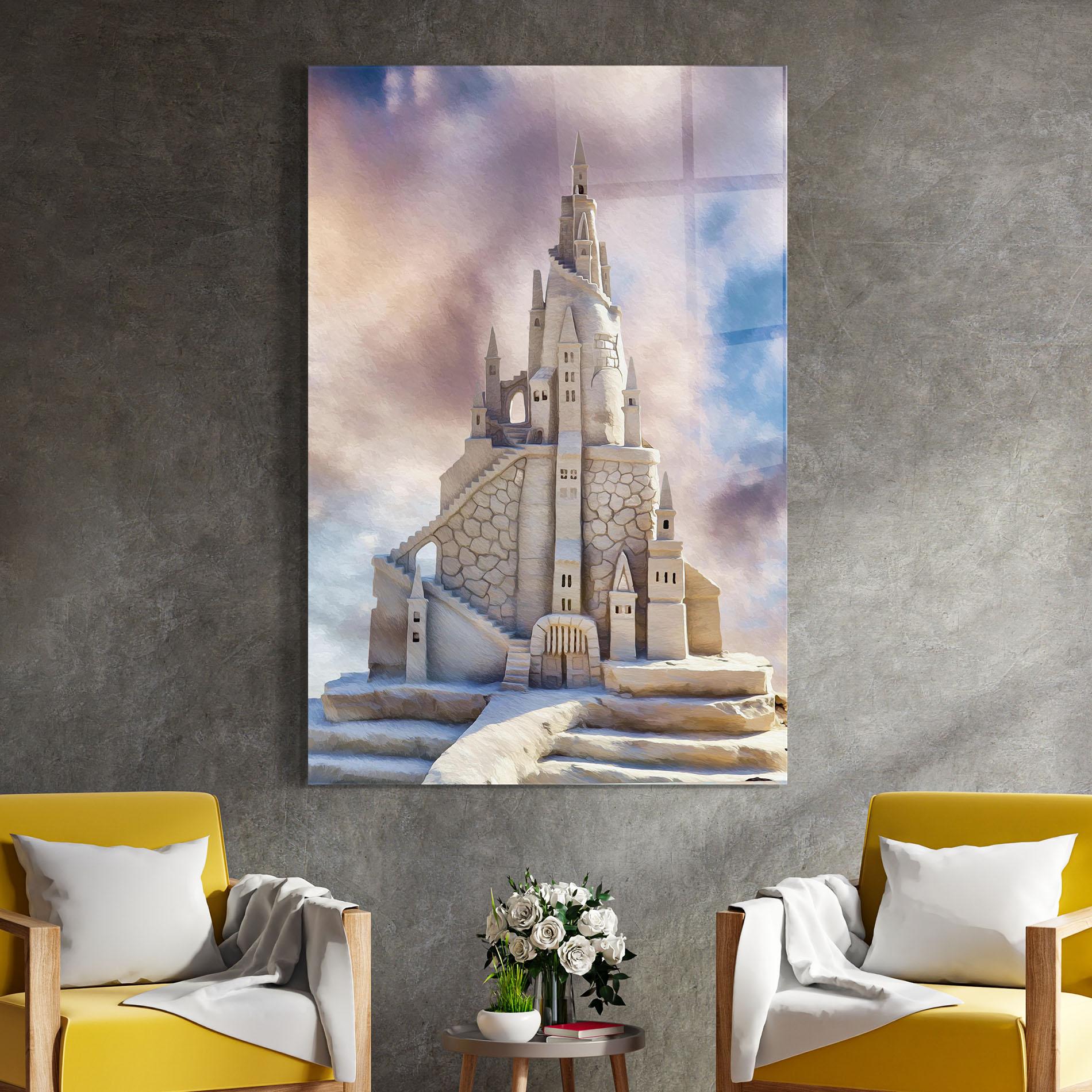 Üvegkép Cream Castle mockup 4