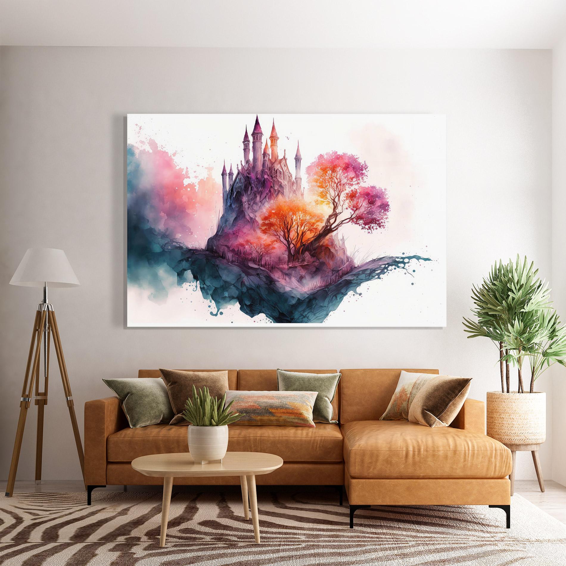 Üvegkép Colorful Castle mockup 7