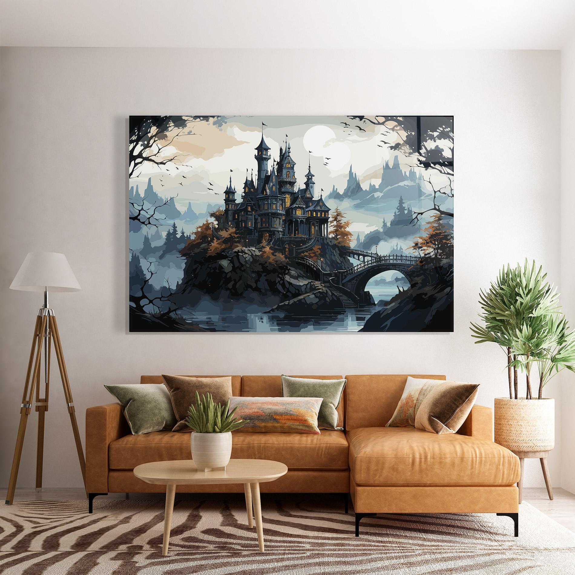Üvegkép Grey Big Castle mockup 7
