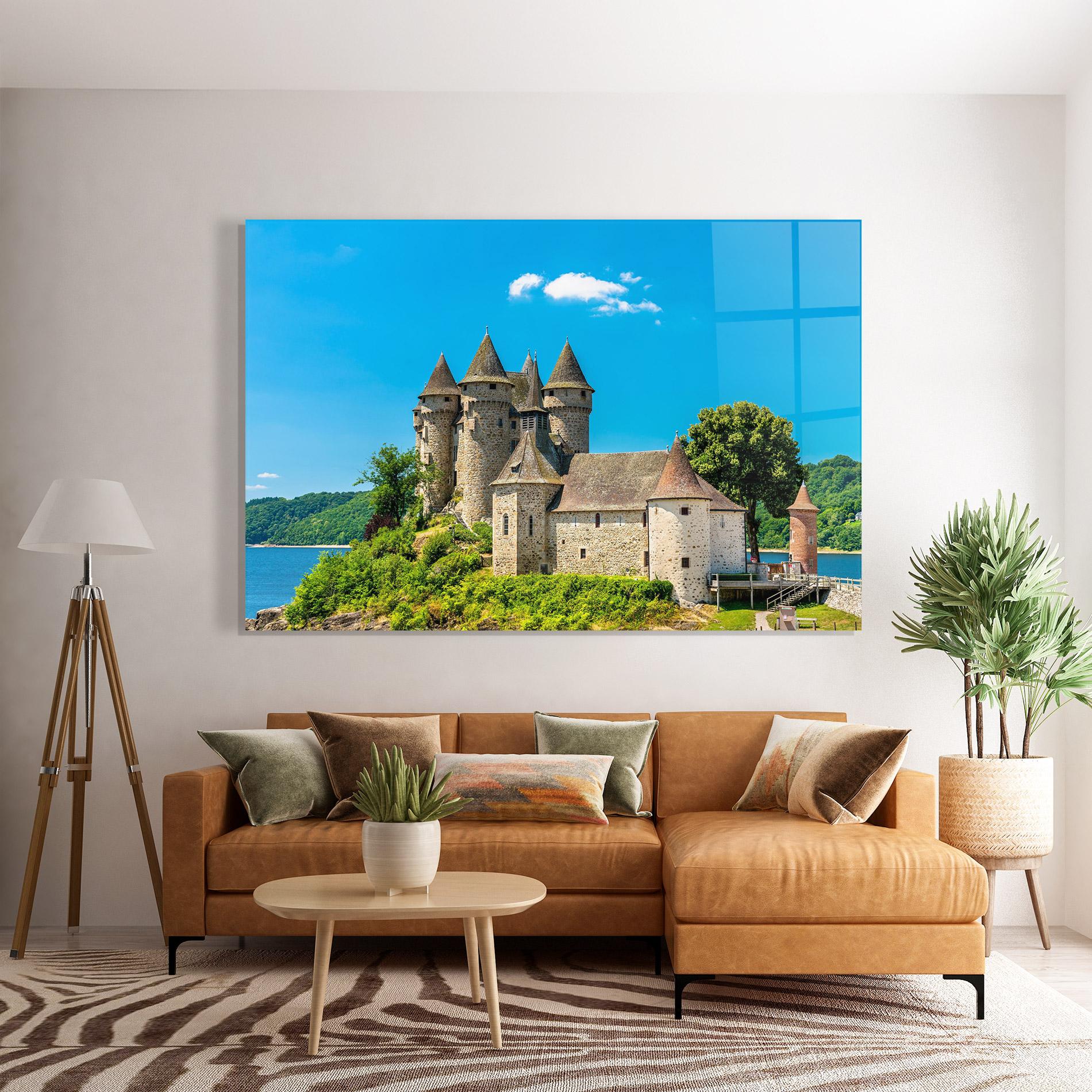 Üvegkép Medieval Castle France mockup 7