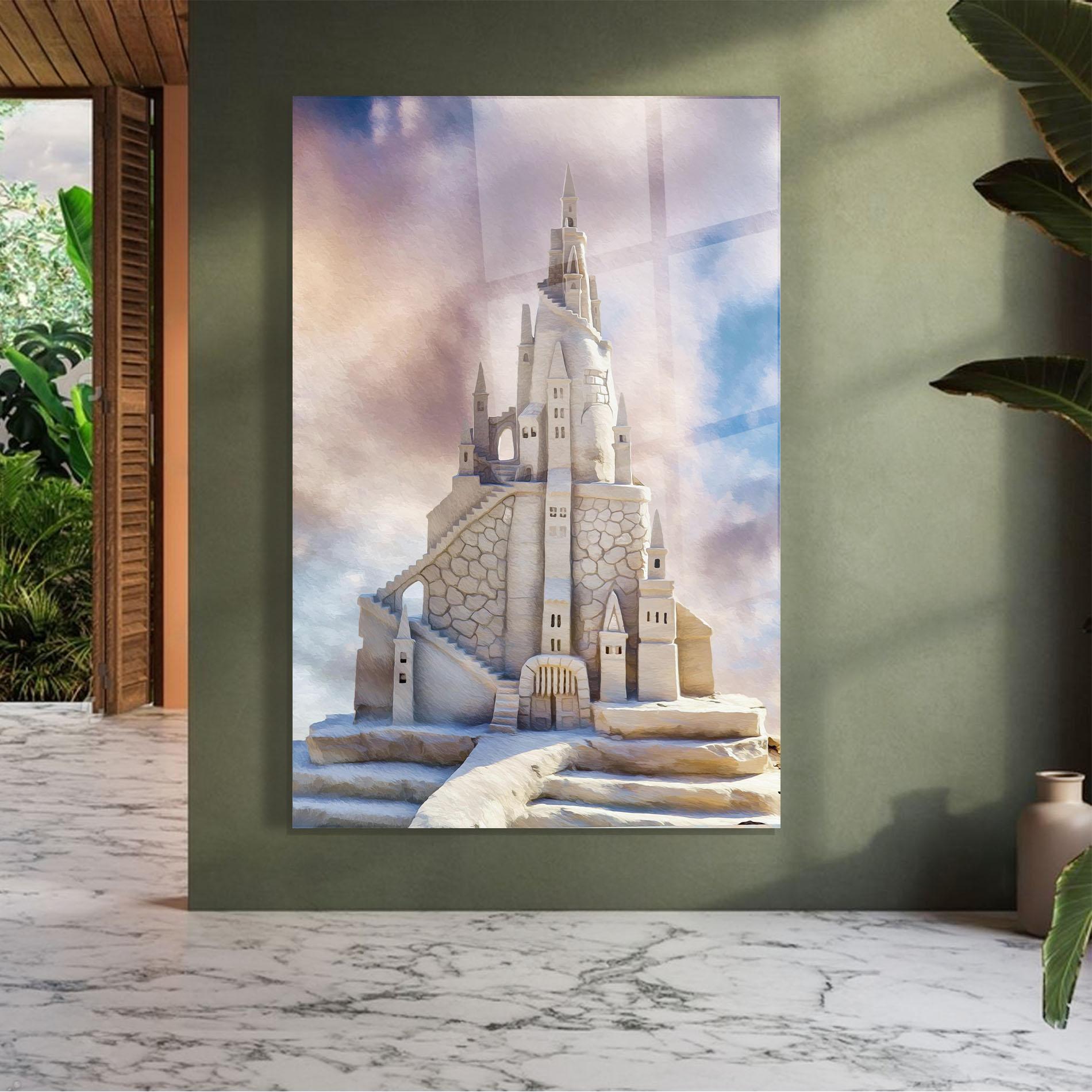 Üvegkép Cream Castle mockup 7