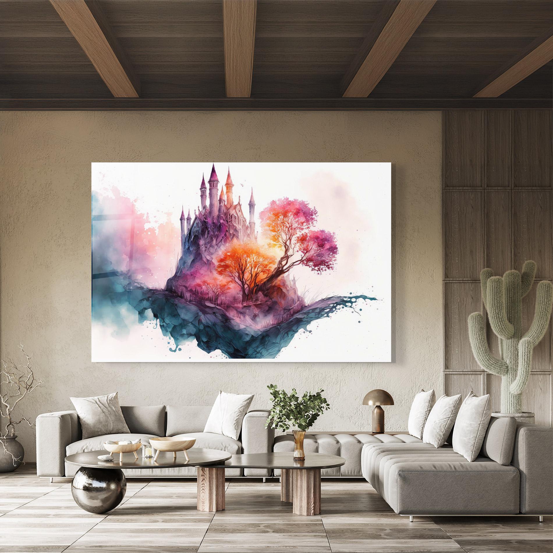 Üvegkép Colorful Castle mockup 8