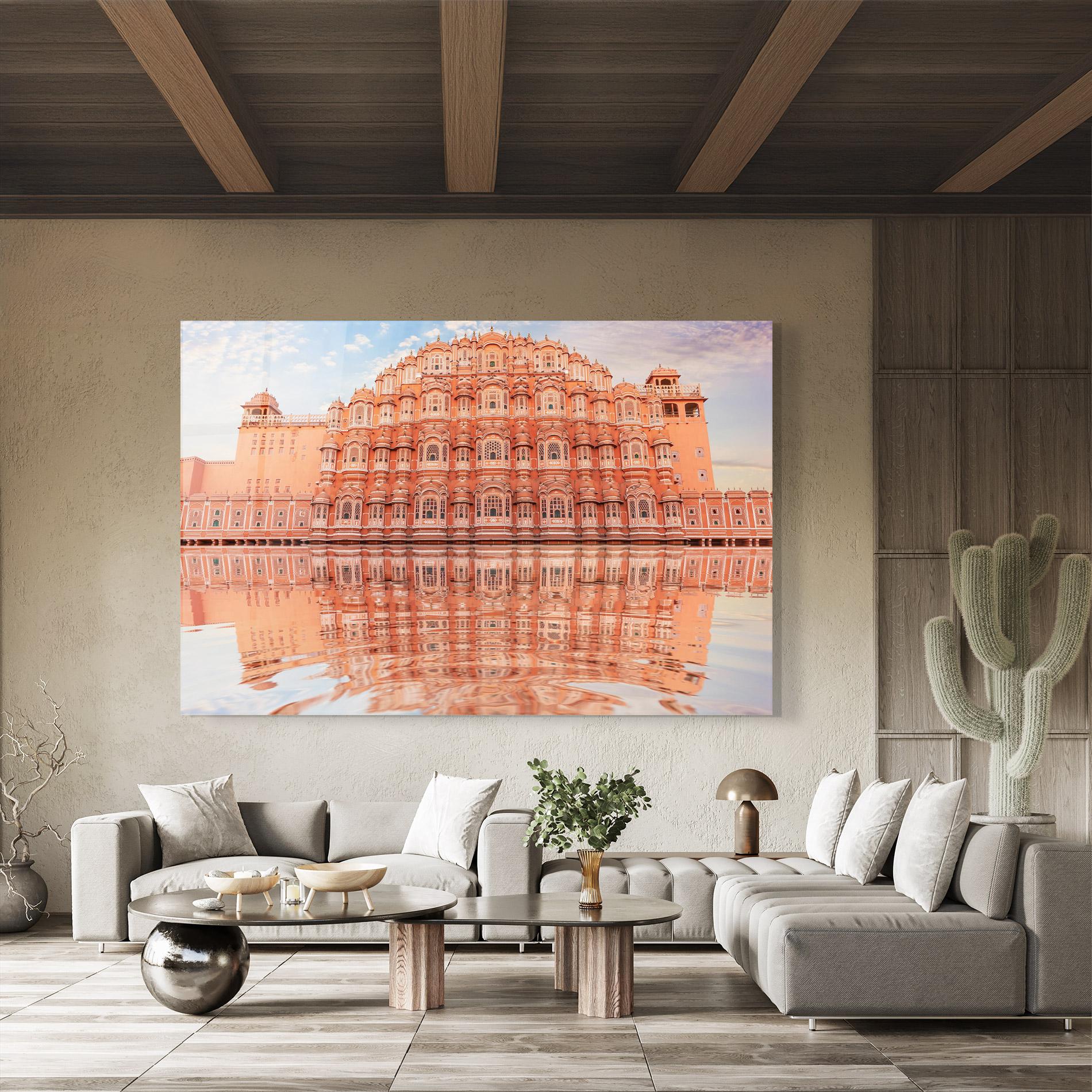 Üvegkép Hawa Mahal India mockup 8