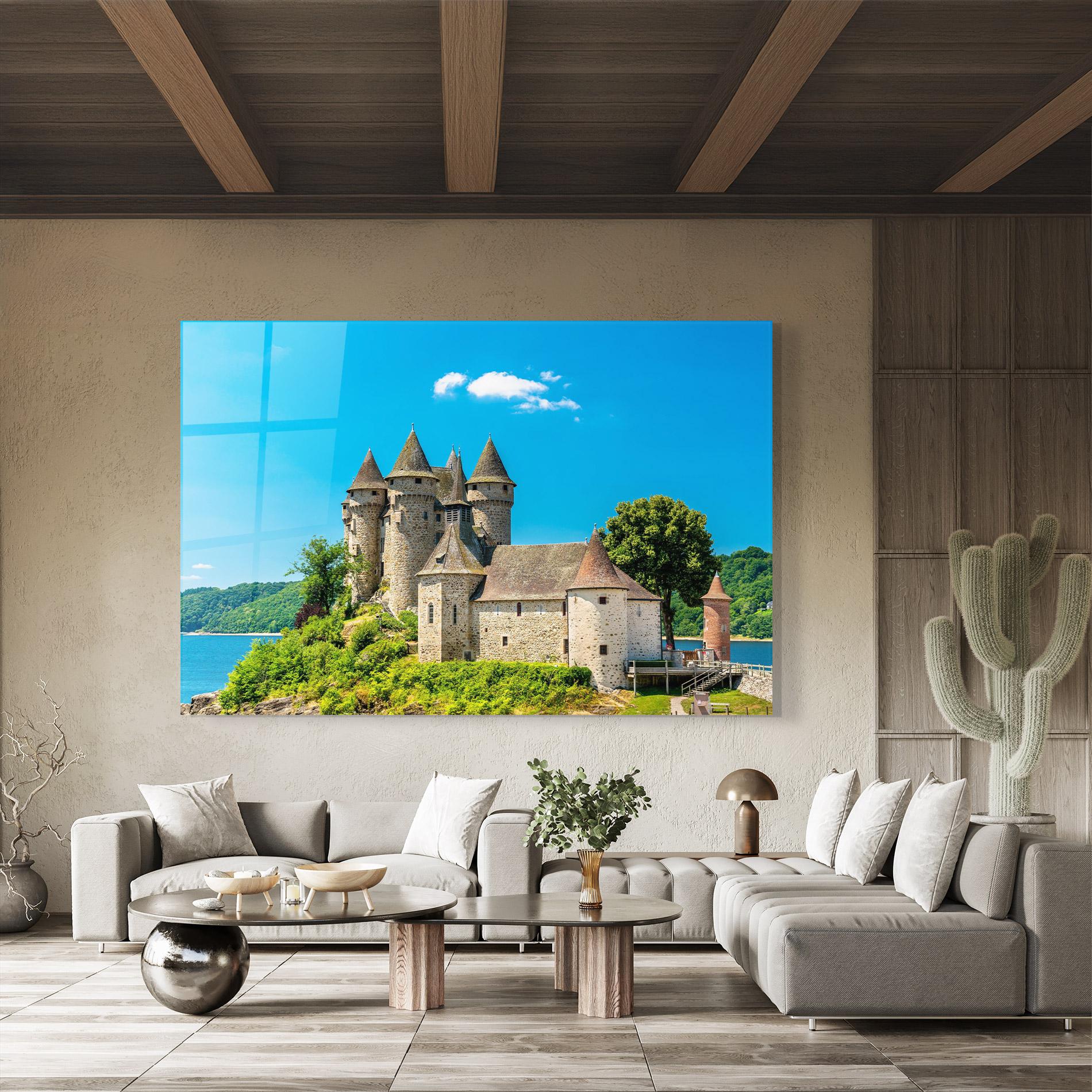 Üvegkép Medieval Castle France mockup 8