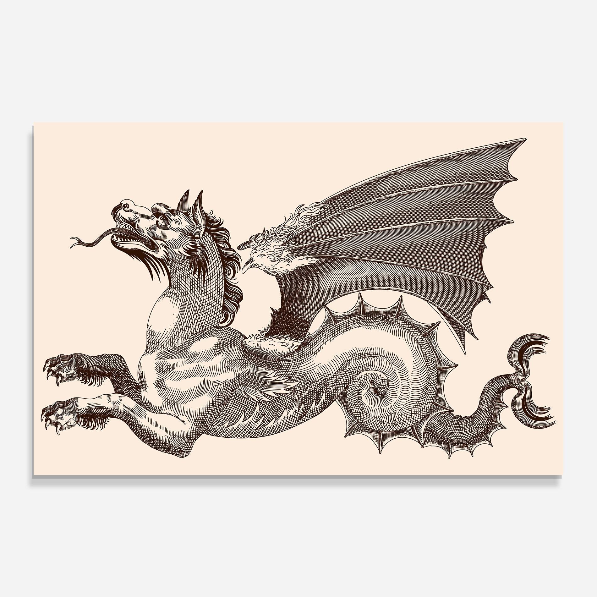 Üvegkép Brown Dragon mockup 0