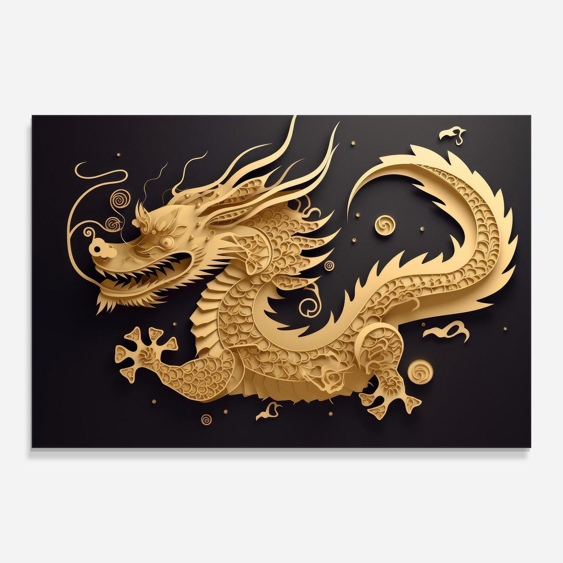 Üvegkép Dragon Zodiac Sign mockup 0