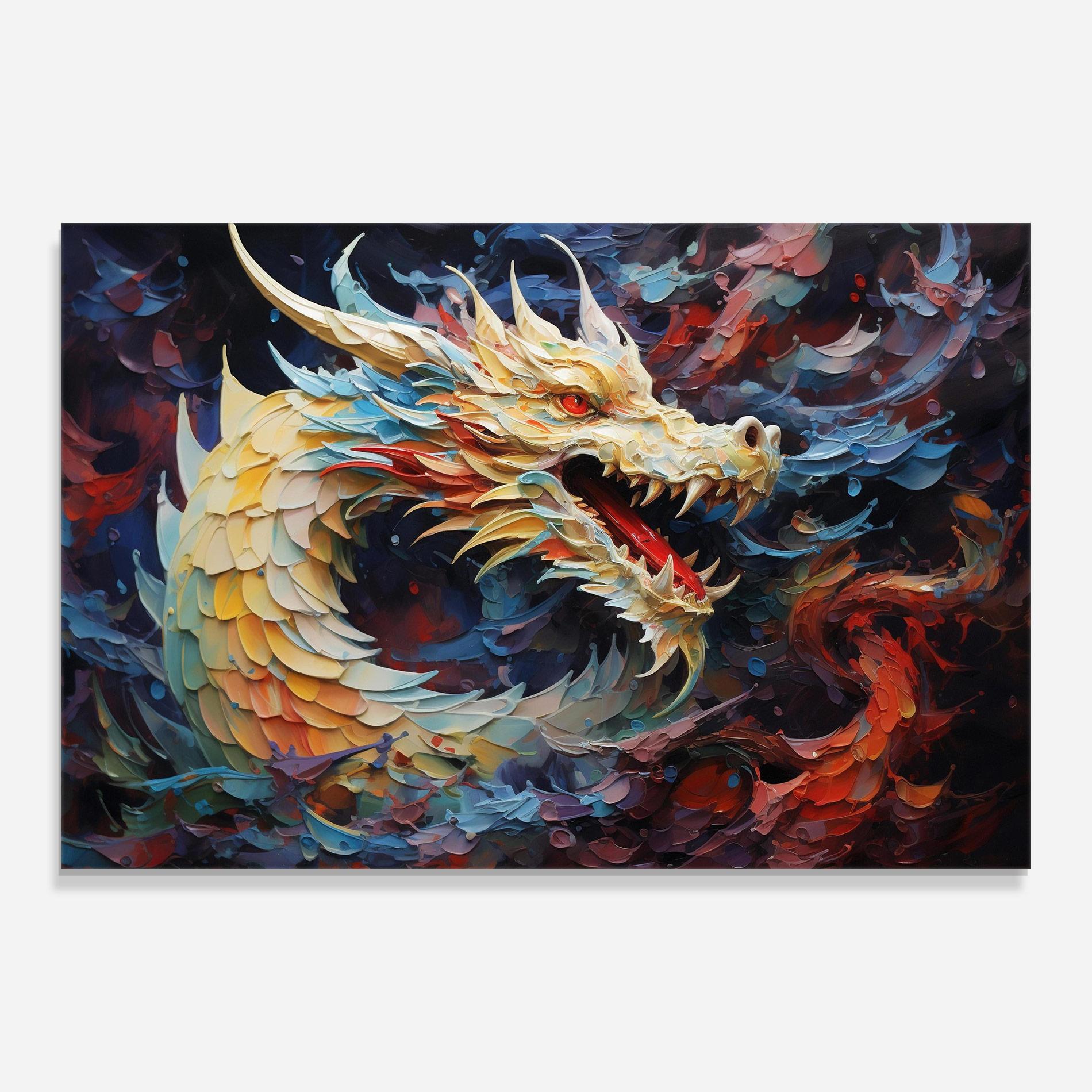 Üvegkép Fantasy Dragon Art mockup 0