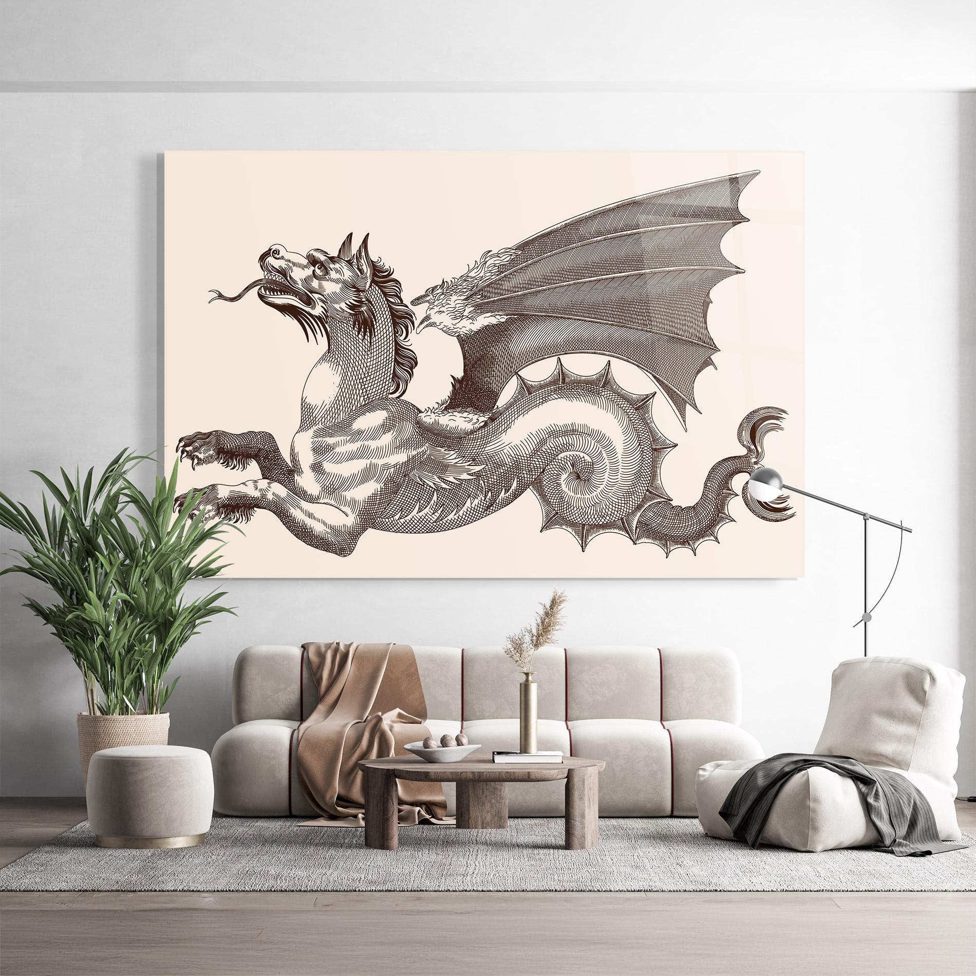 Üvegkép Brown Dragon mockup 9
