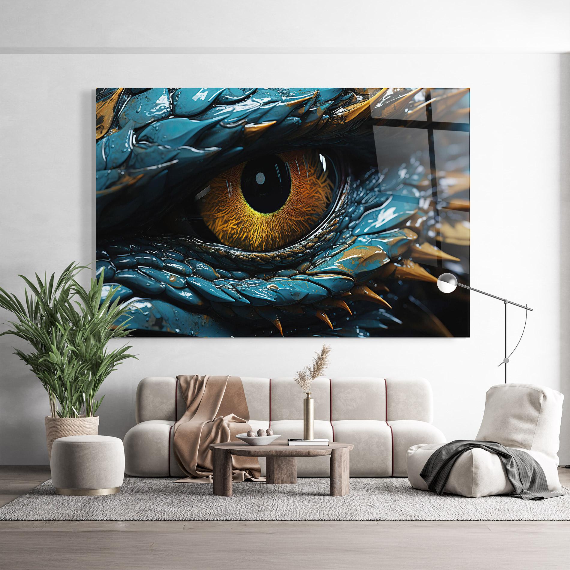 Üvegkép Dragon Eye Close Up mockup 9