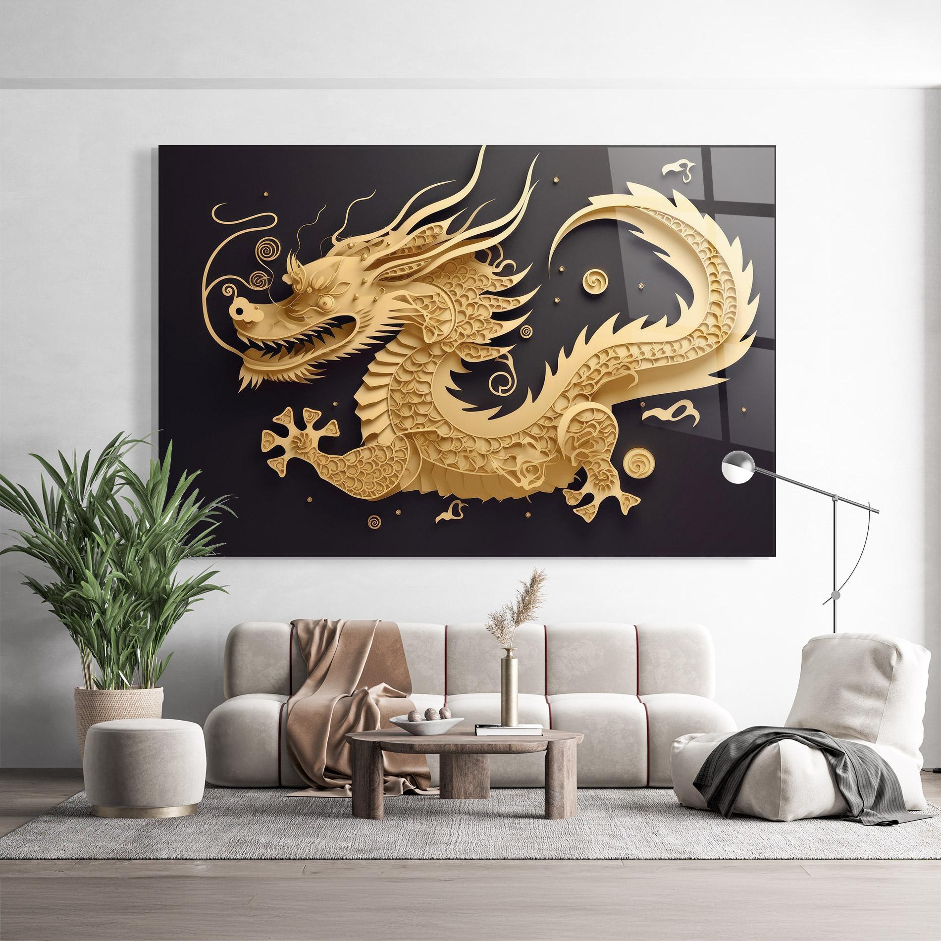 Üvegkép Dragon Zodiac Sign mockup 9