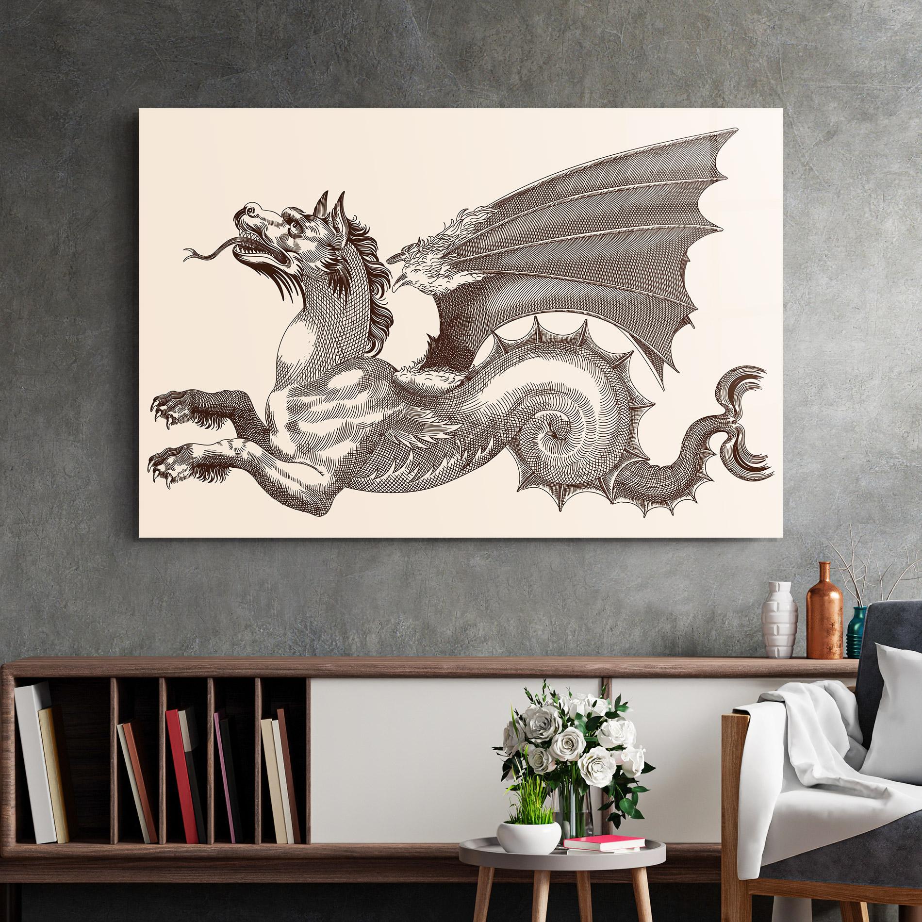 Üvegkép Brown Dragon mockup 2