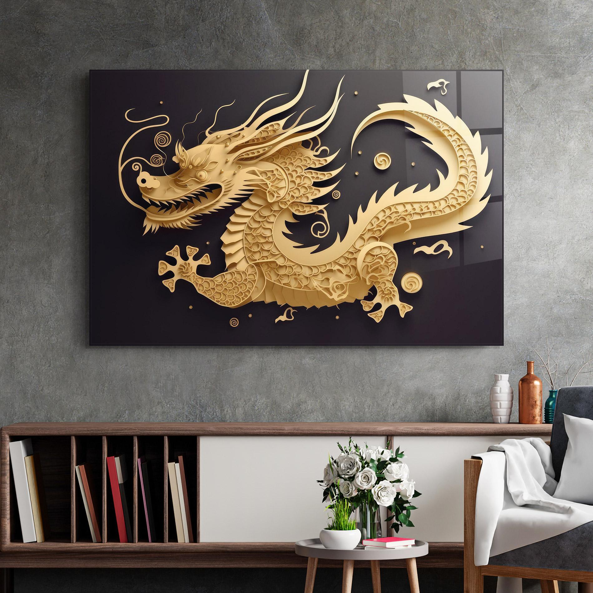Üvegkép Dragon Zodiac Sign mockup 2