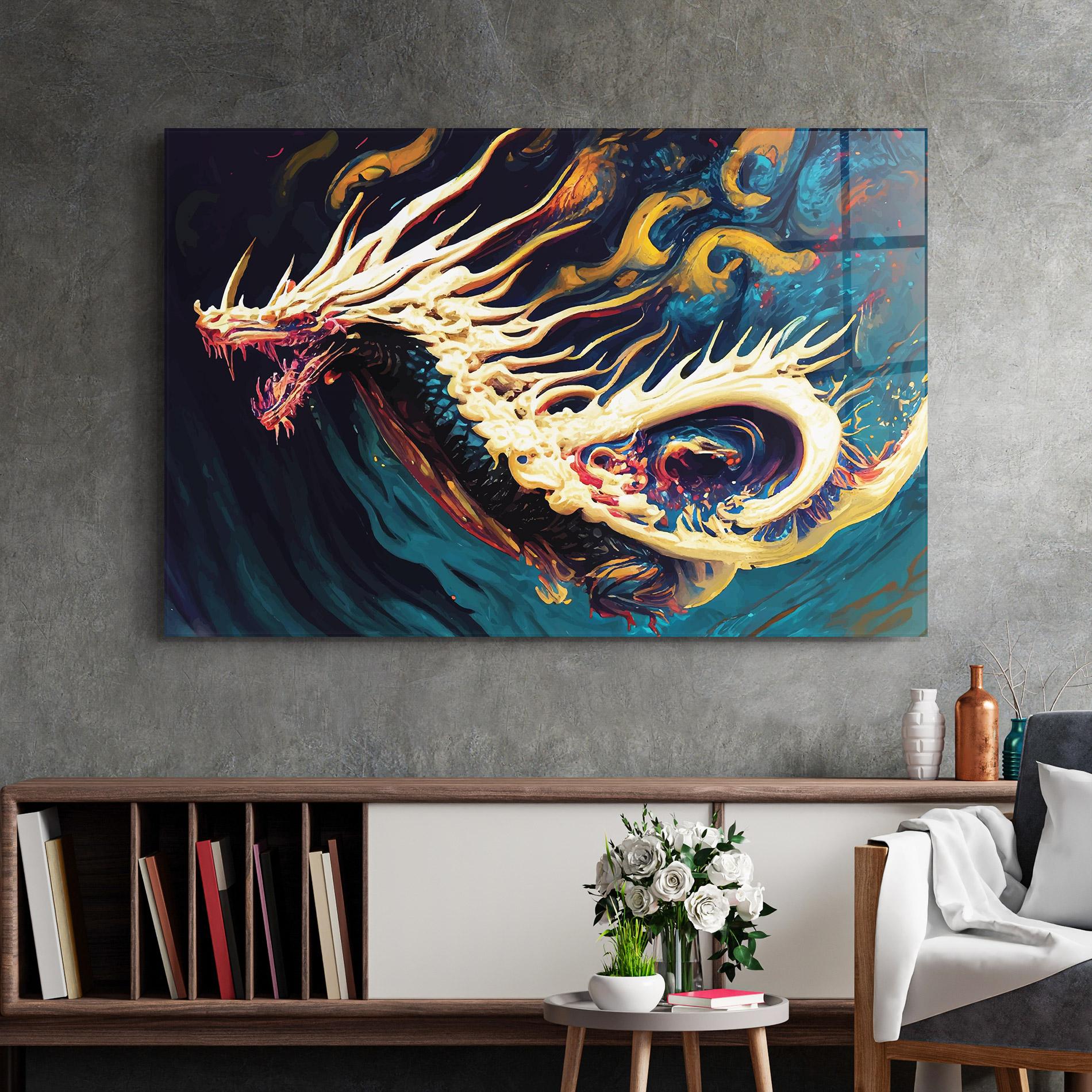 Üvegkép Flying Acrylic Dragon mockup 2