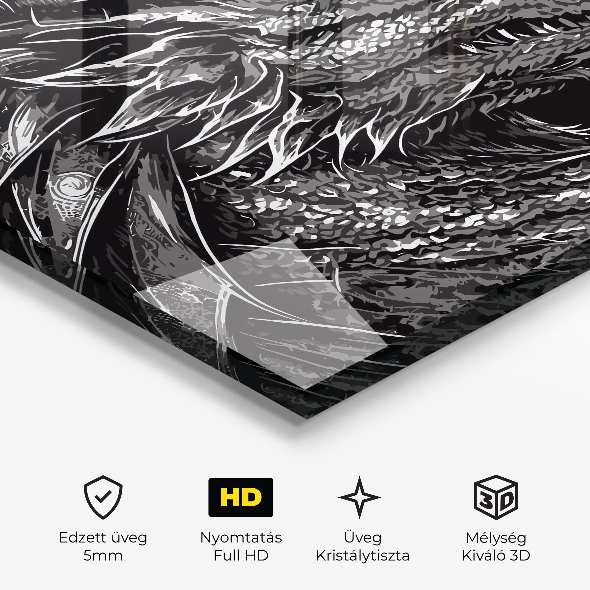 Grey White Dragon mockup 3
