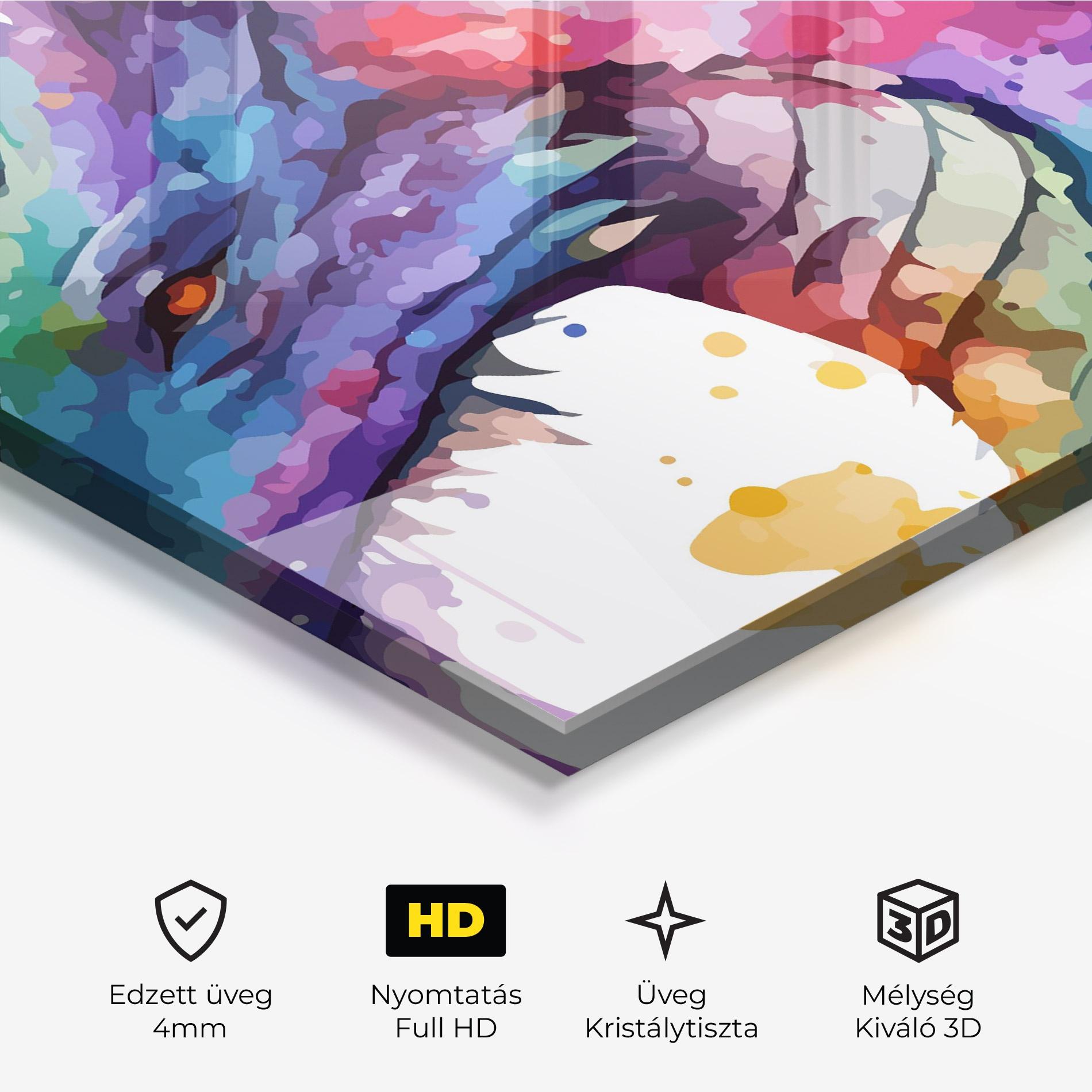 Üvegkép Colourful Dragon mockup 3