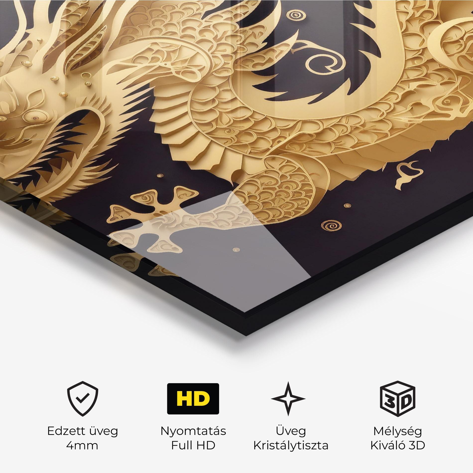 Üvegkép Dragon Zodiac Sign mockup 3