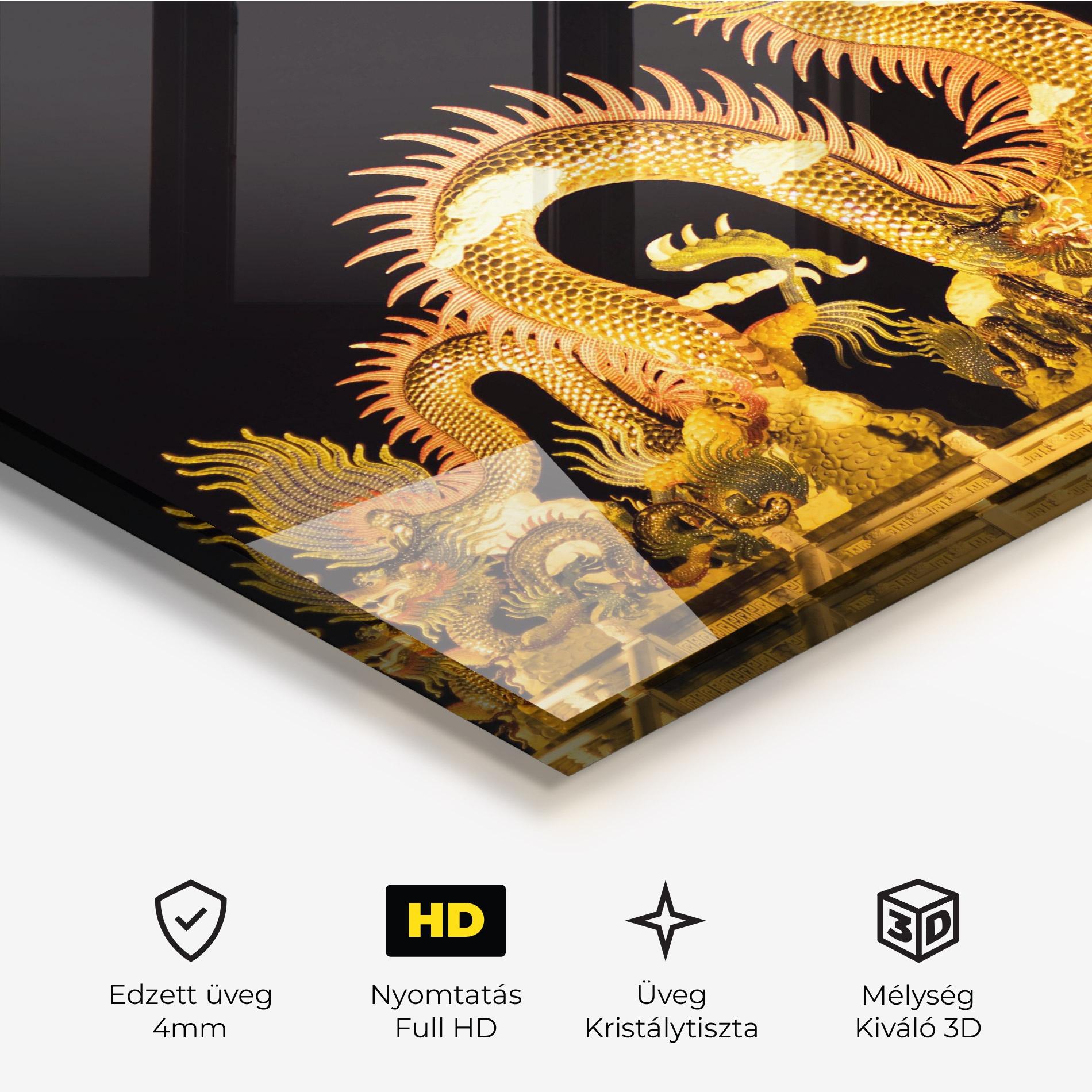 Üvegkép Golden Dragon Lights mockup 3
