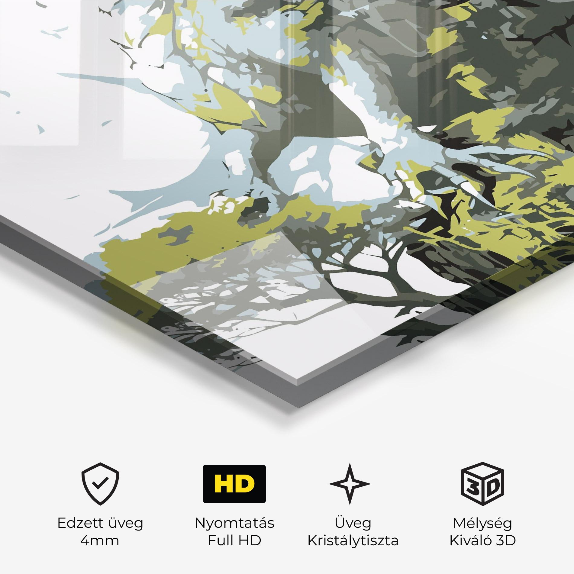 Üvegkép Grey Nature Dragon mockup 3