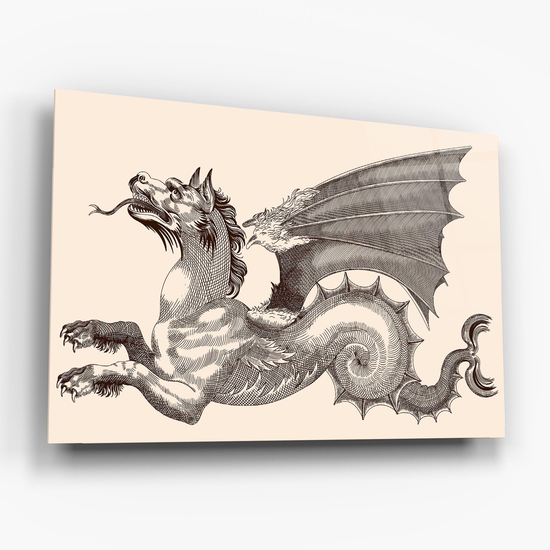 Üvegkép Brown Dragon mockup 6