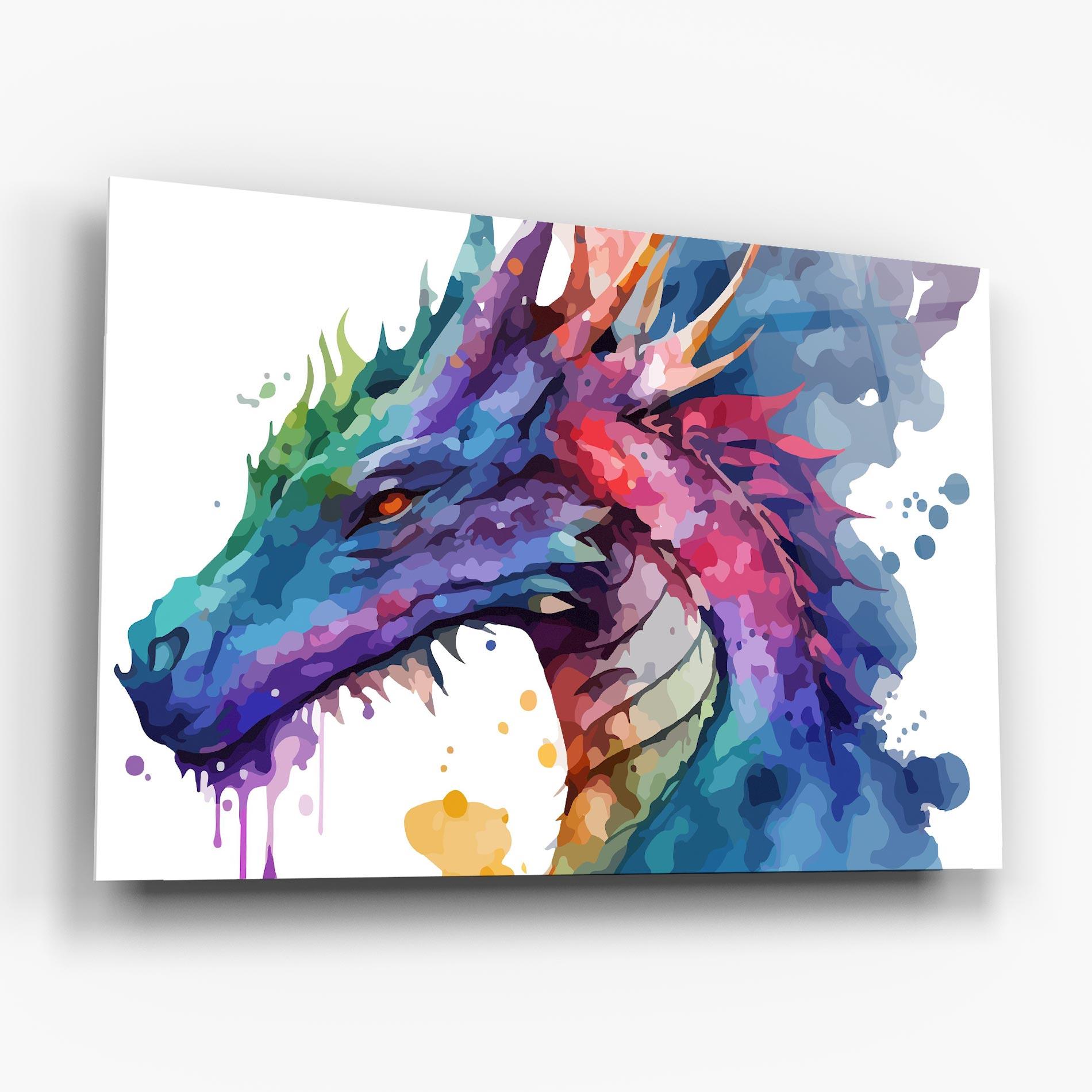 Üvegkép Colourful Dragon mockup 6