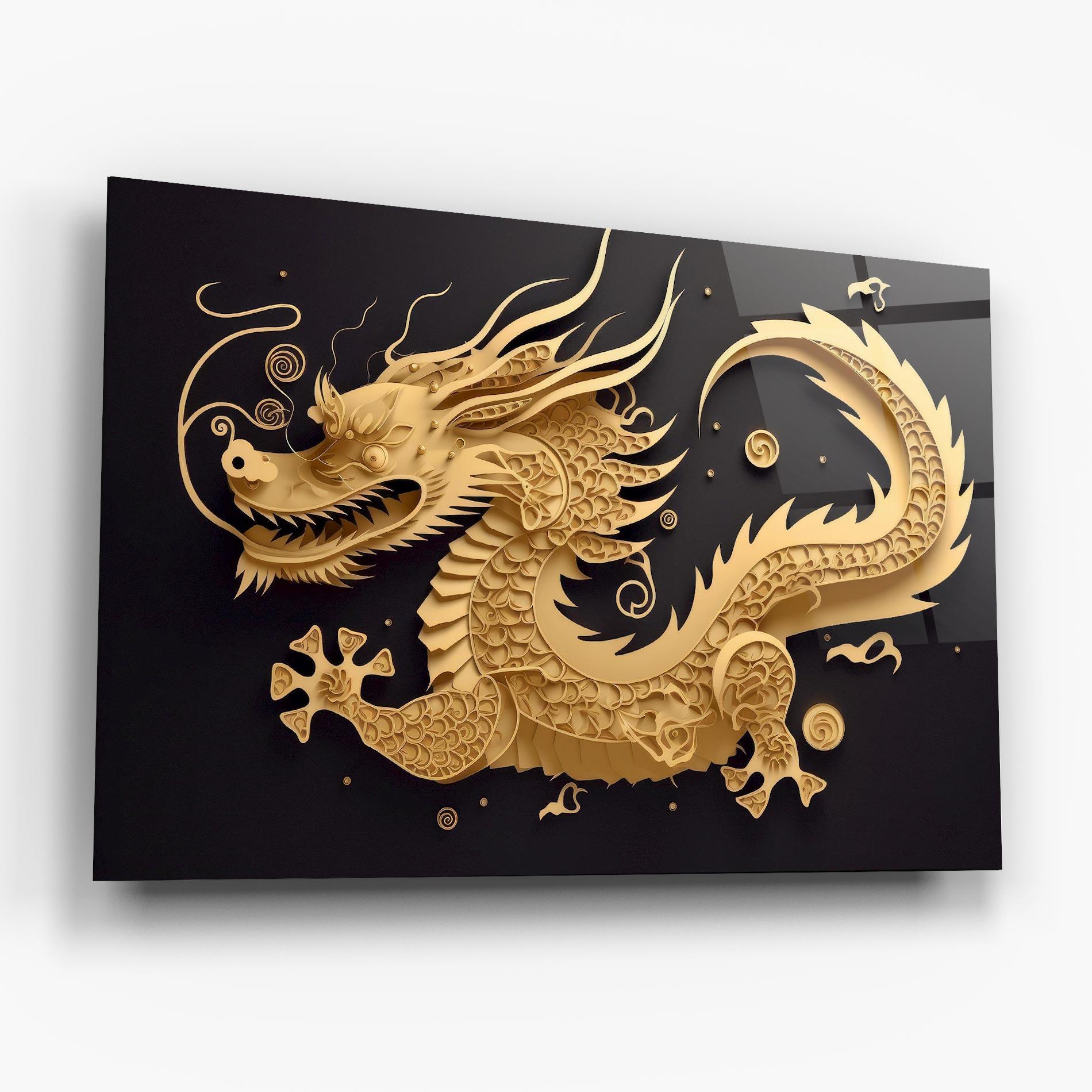 Üvegkép Dragon Zodiac Sign mockup 6