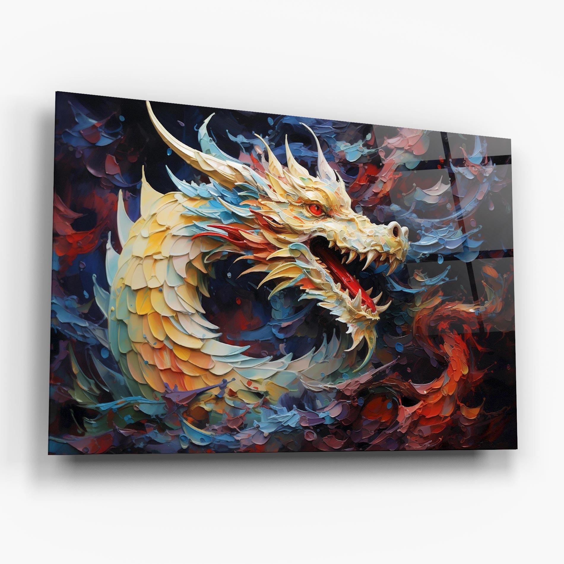 Üvegkép Fantasy Dragon Art mockup 6