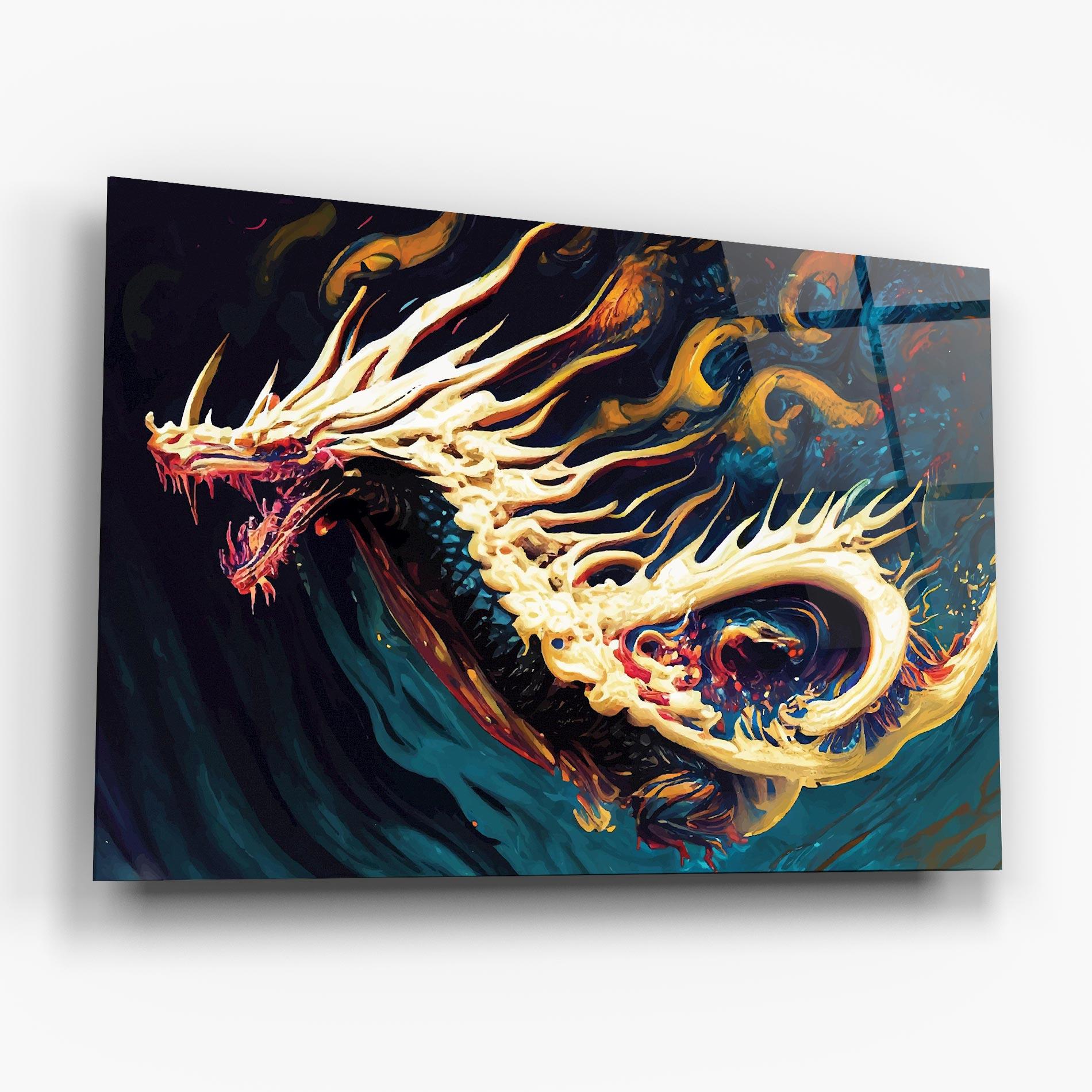 Üvegkép Flying Acrylic Dragon mockup 6