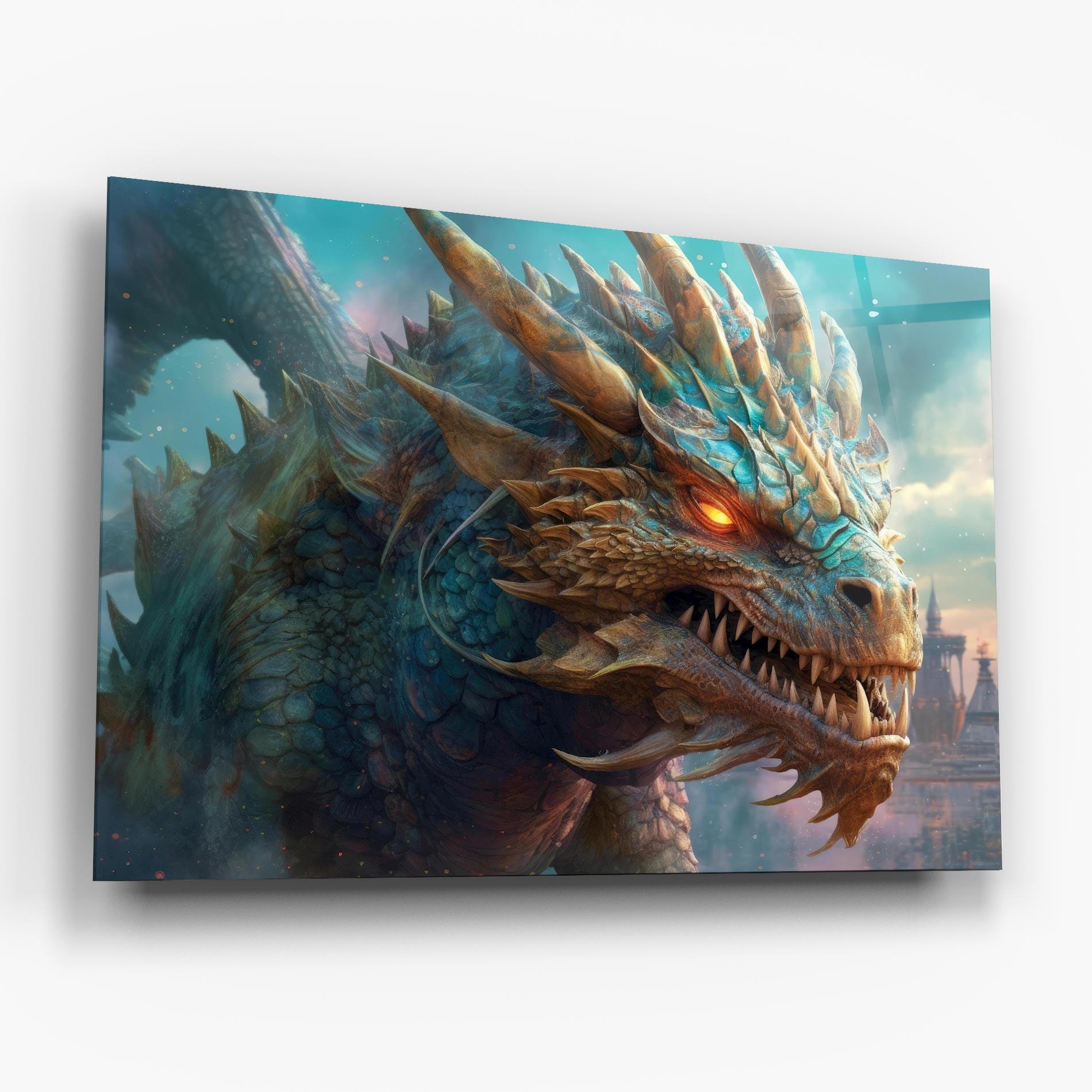 Üvegkép Pretty Blue Dragon mockup 6