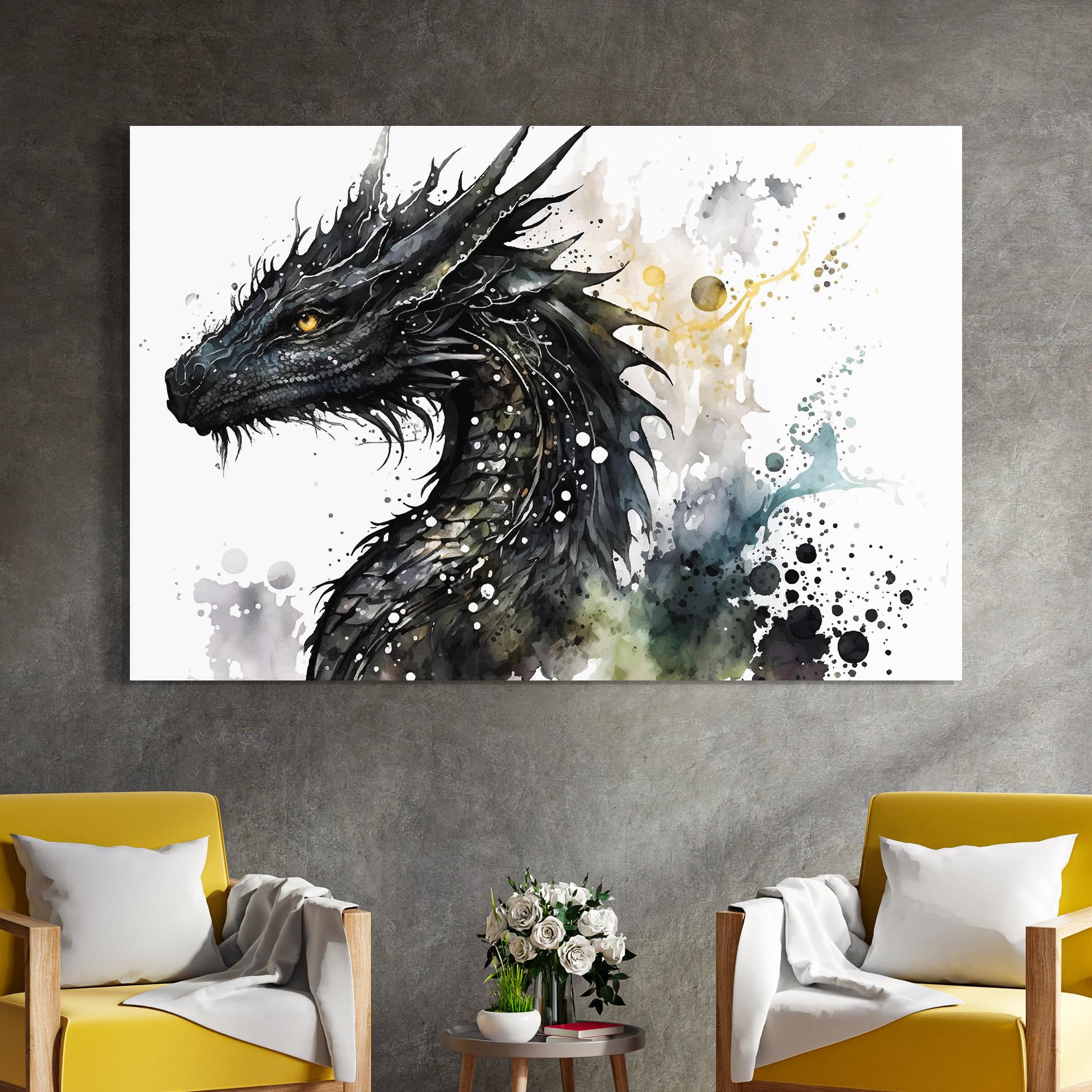 Üvegkép Black Dragon Art mockup 4
