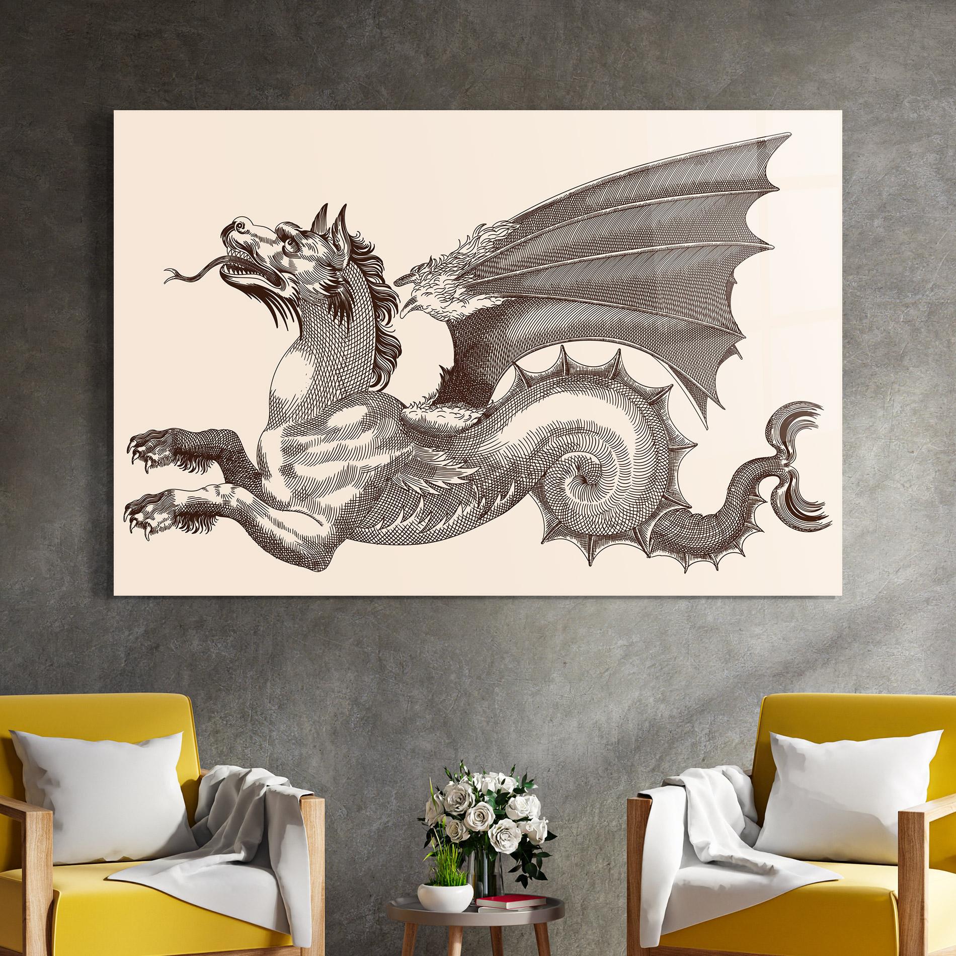 Üvegkép Brown Dragon mockup 4