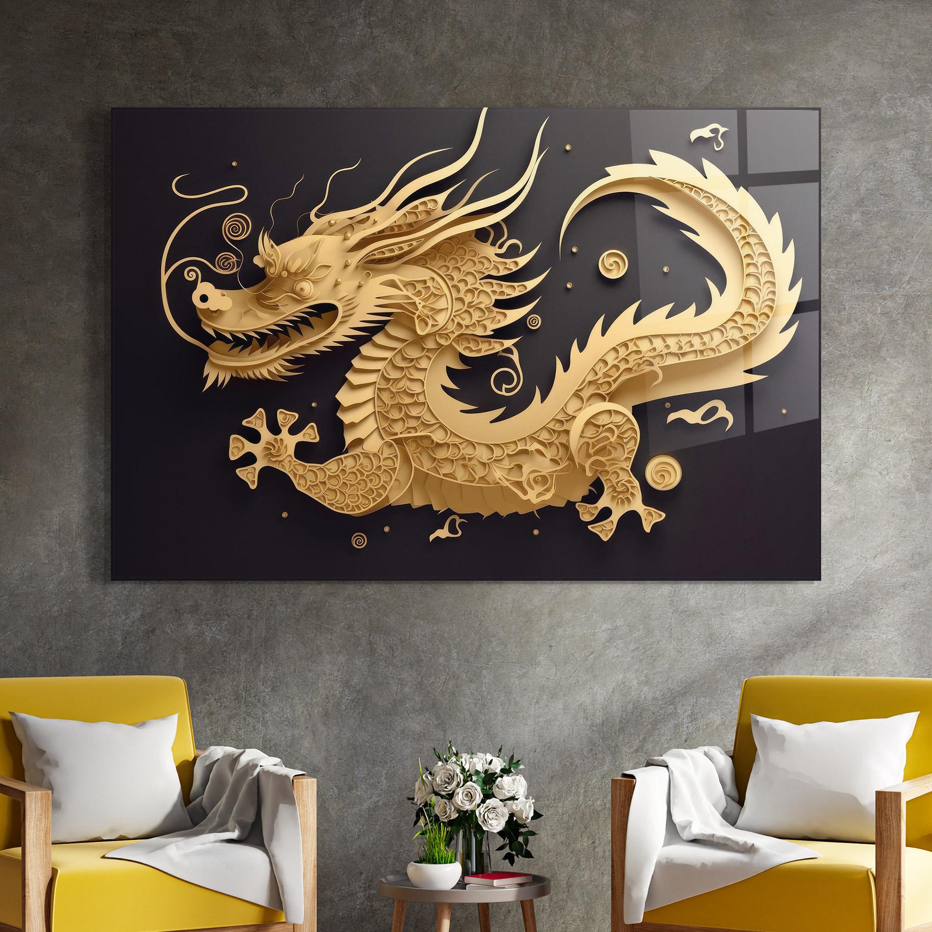 Üvegkép Dragon Zodiac Sign mockup 4