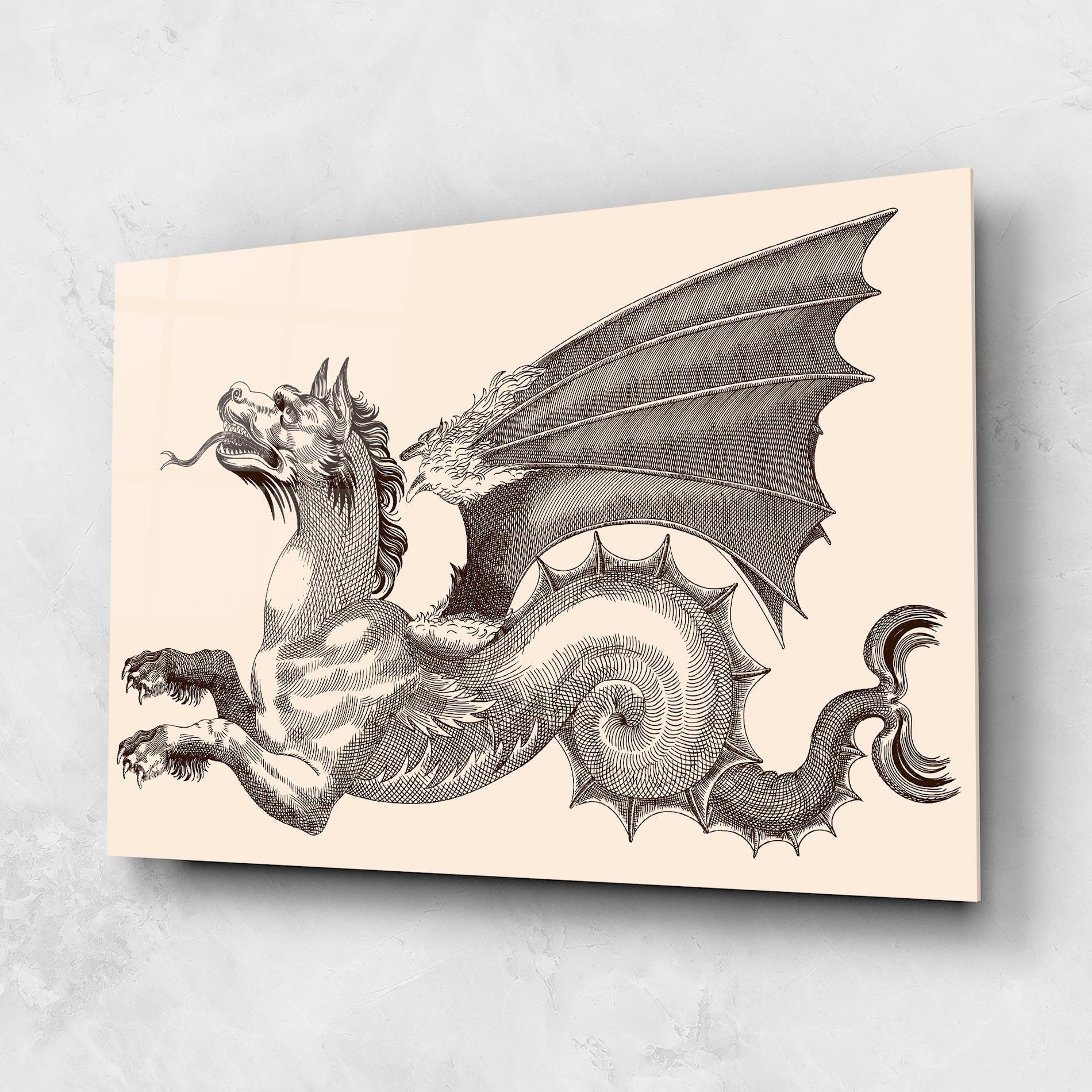 Üvegkép Brown Dragon mockup 1