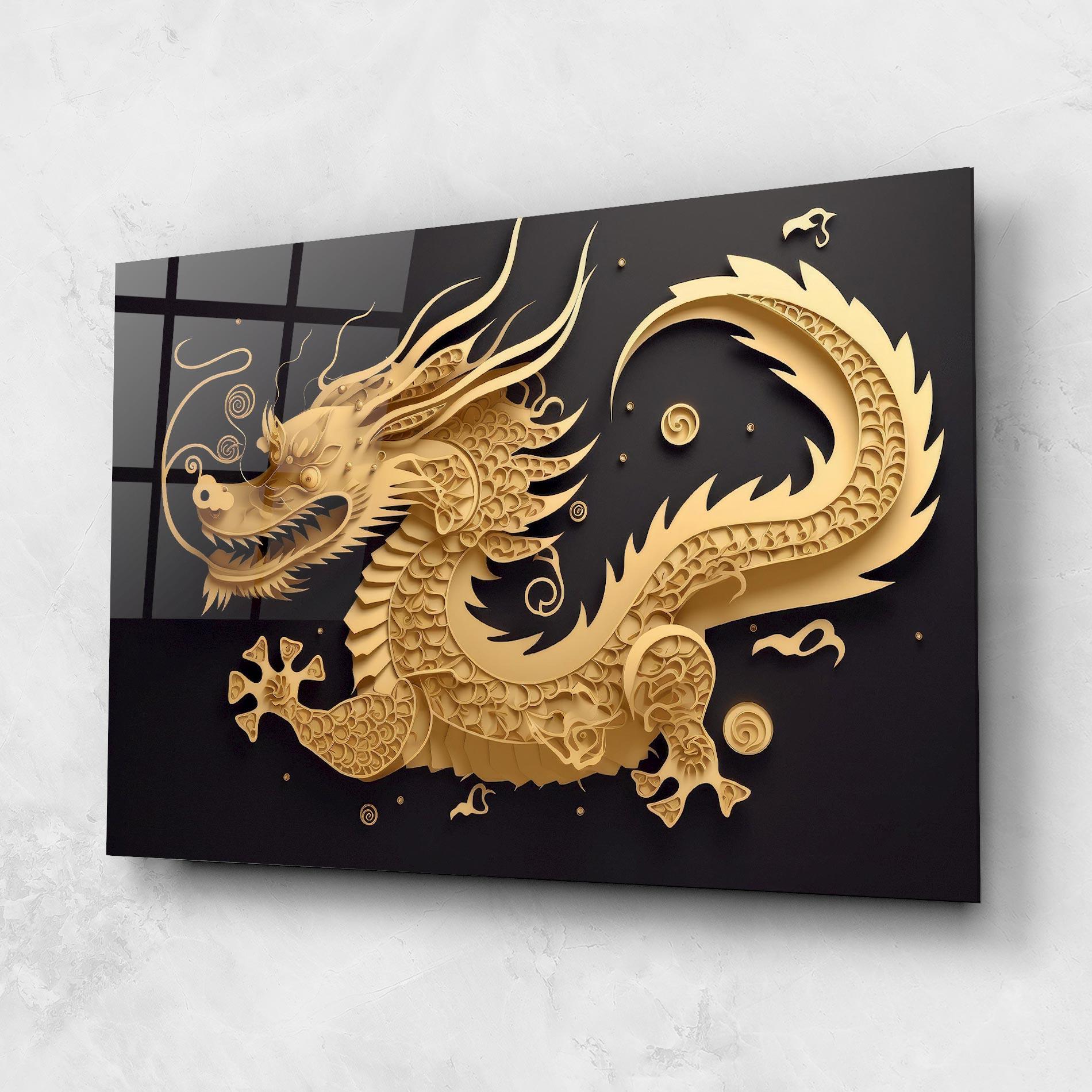 Üvegkép Dragon Zodiac Sign mockup 1